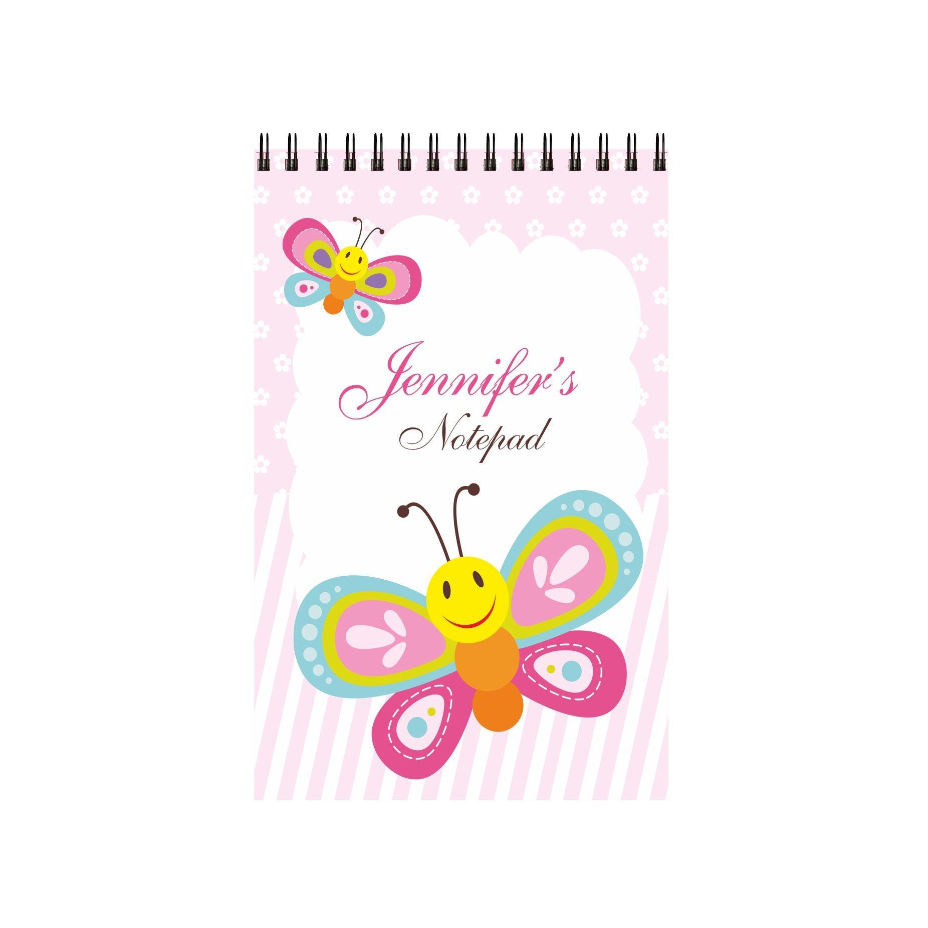 Butterfly Note Pads PERSONALISED Pretty UR Party