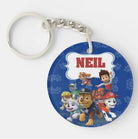 Personalized Paw Patrol Blue Keychain THEME PARTIES Pretty UR Party