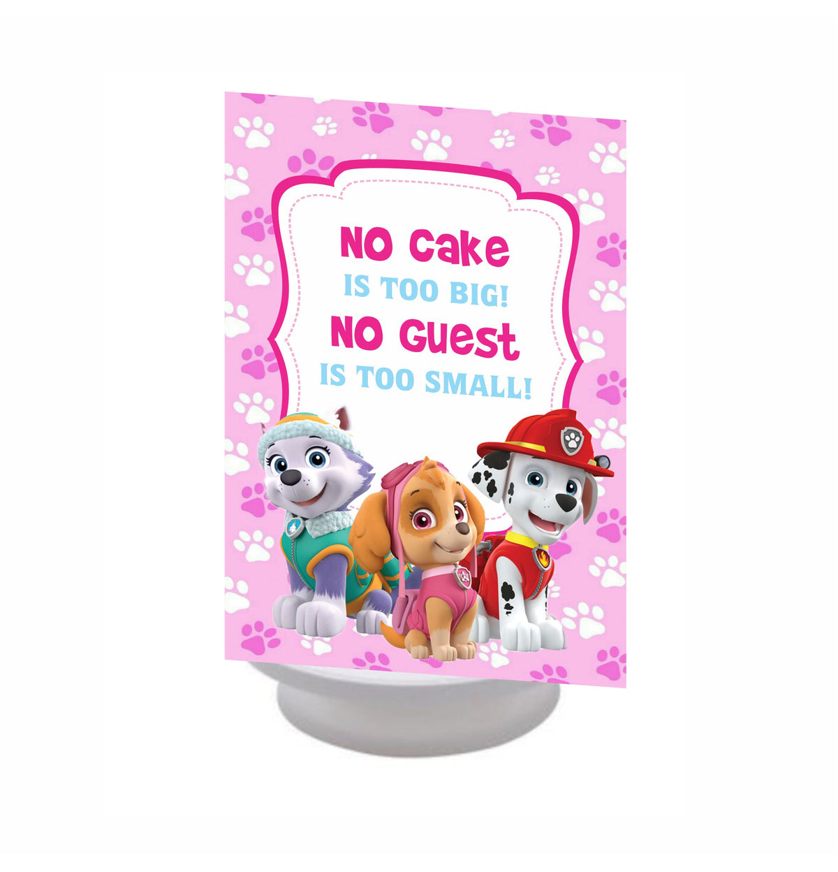 Paw Patrol Pink Theme Centerpieces - Pack of 2 — image 2