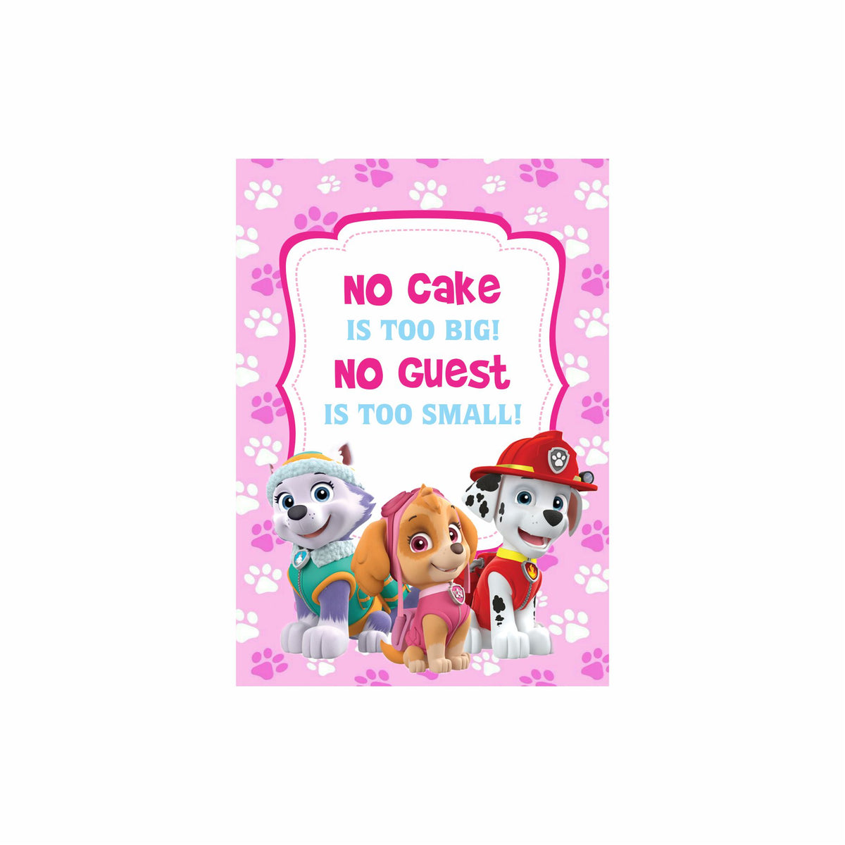 Paw Patrol Pink Theme Centerpieces - Pack of 2