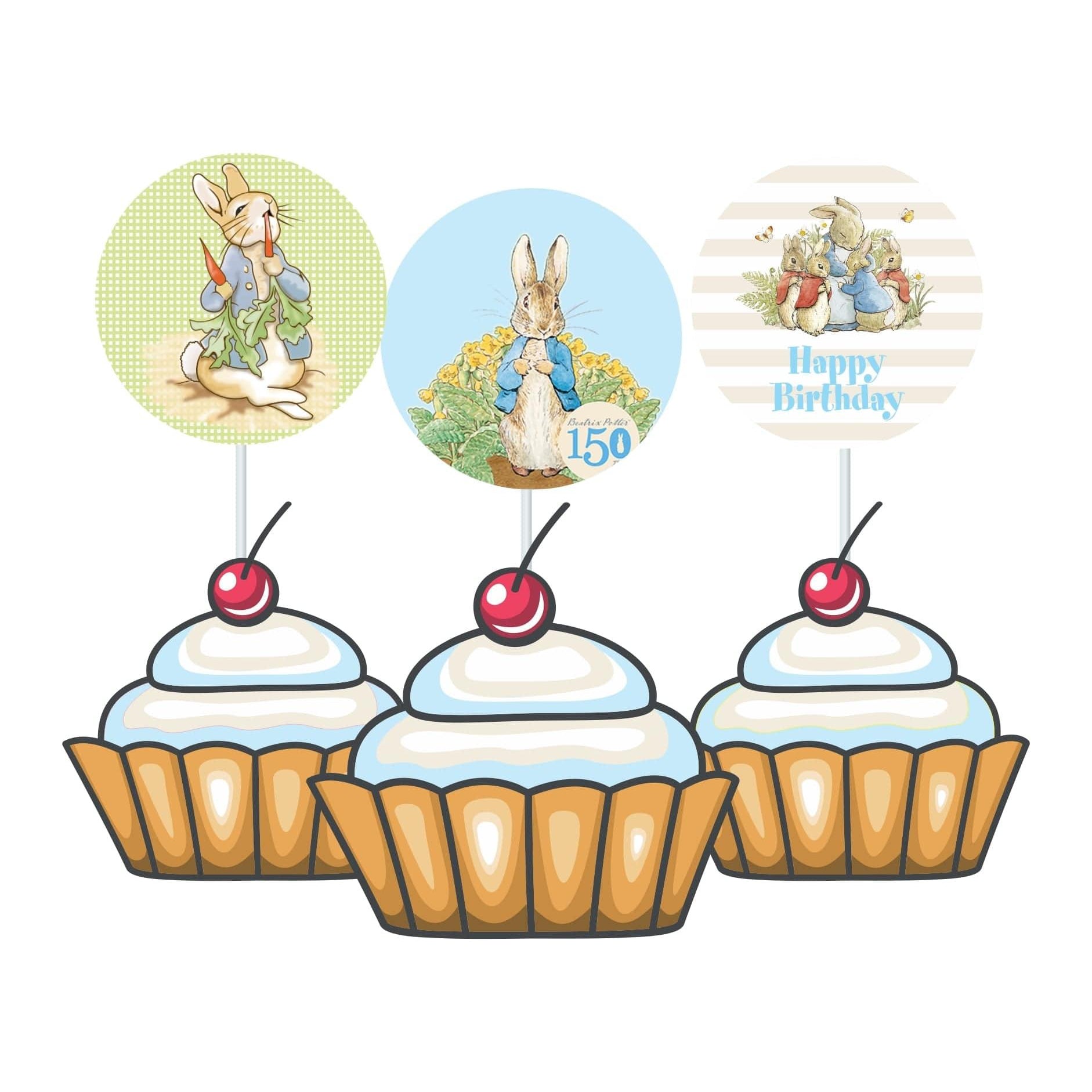 Peter Rabbit Theme Cupcake / Food Toppers THEME PARTIES Pretty UR Party