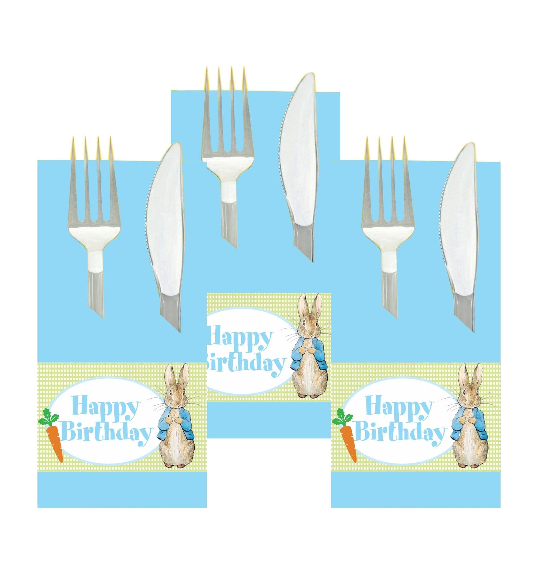 Peter Rabbit Theme Napkin Rings THEME PARTIES Pretty UR Party