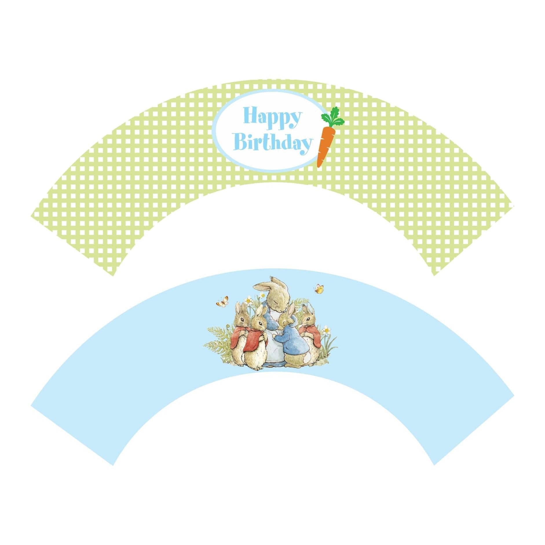 Peter Rabbit Theme Cupcake Wrappers THEME PARTIES Pretty UR Party