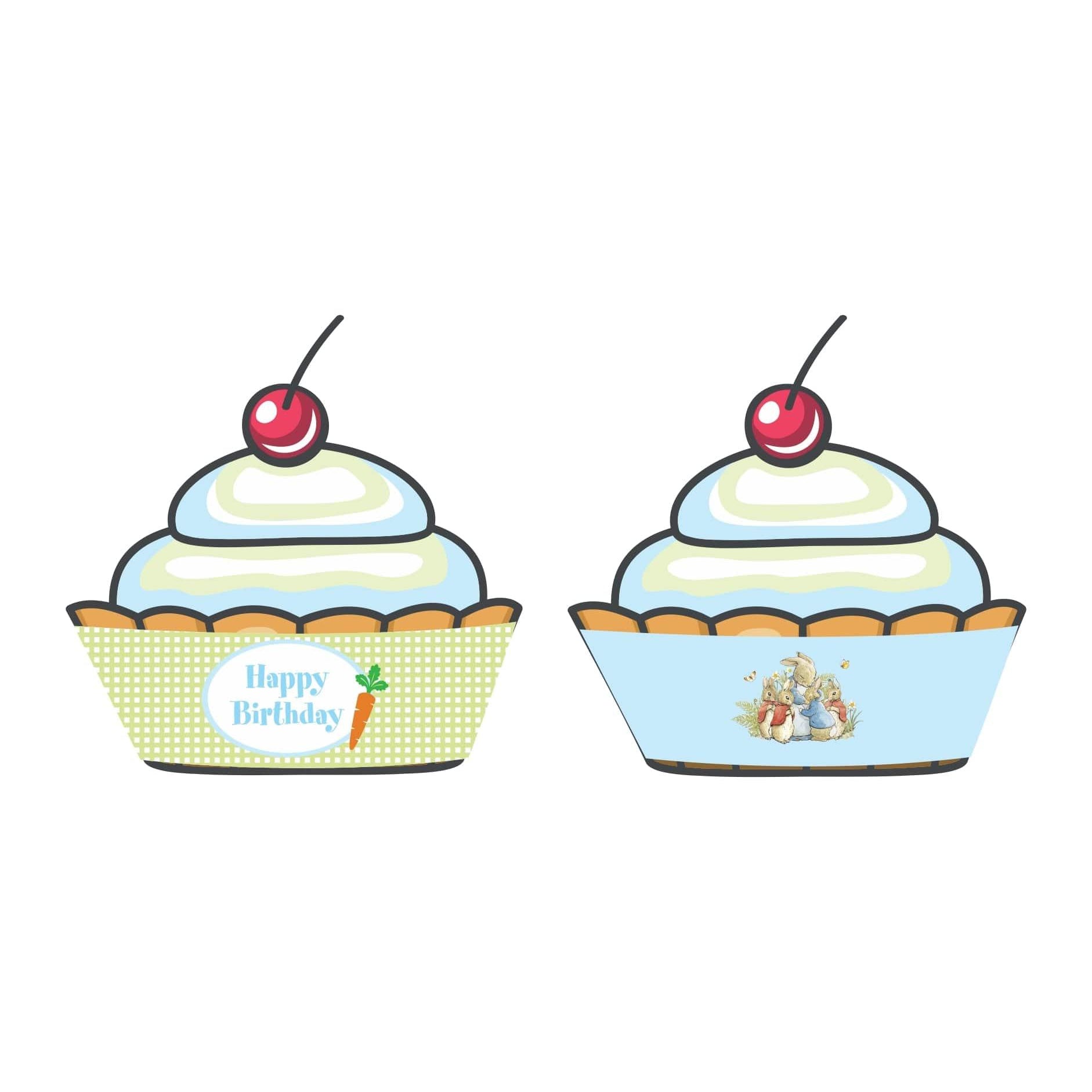 Peter Rabbit Theme Cupcake Wrappers THEME PARTIES Pretty UR Party