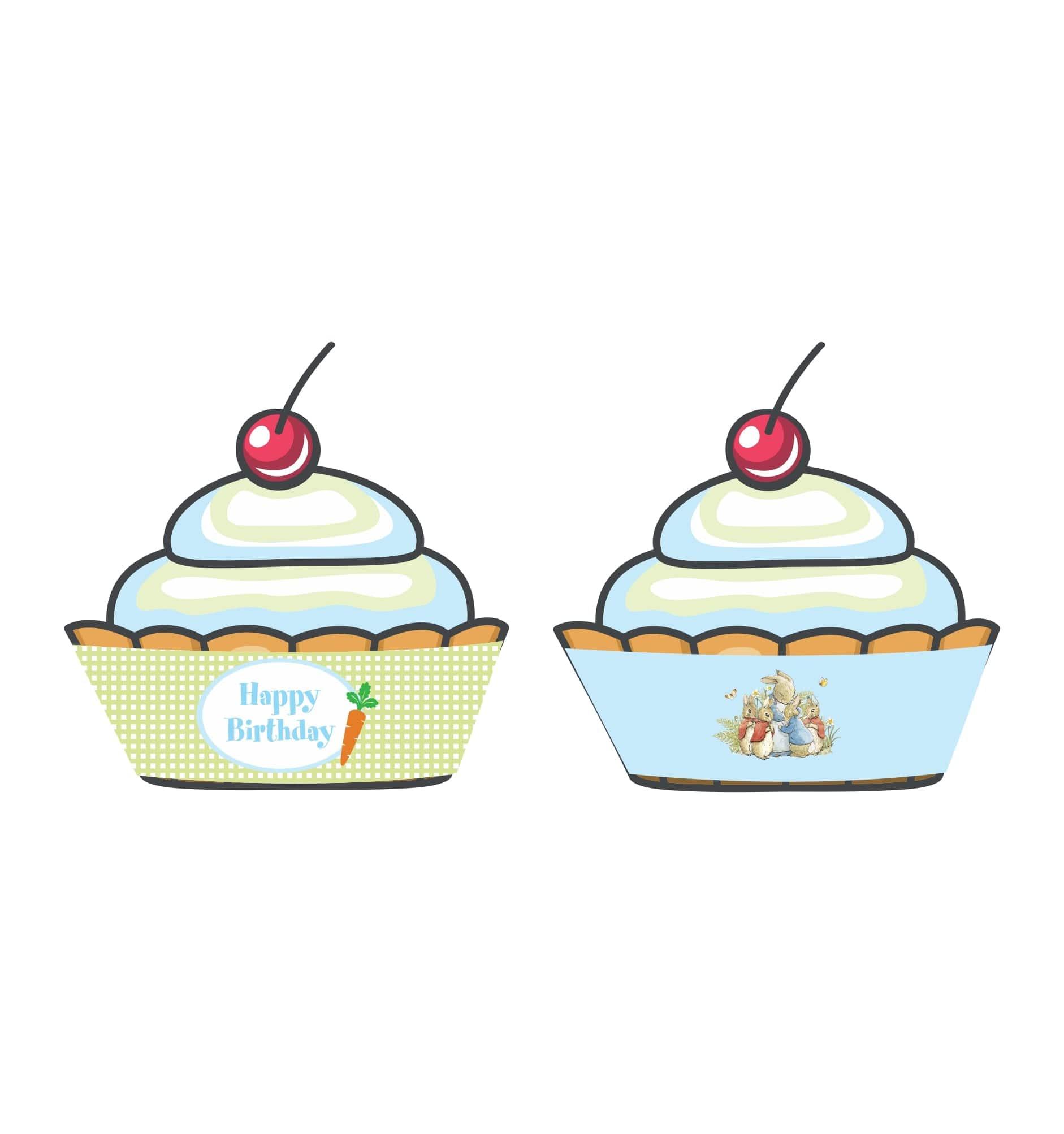 Peter Rabbit Theme Cupcake Wrappers THEME PARTIES Pretty UR Party