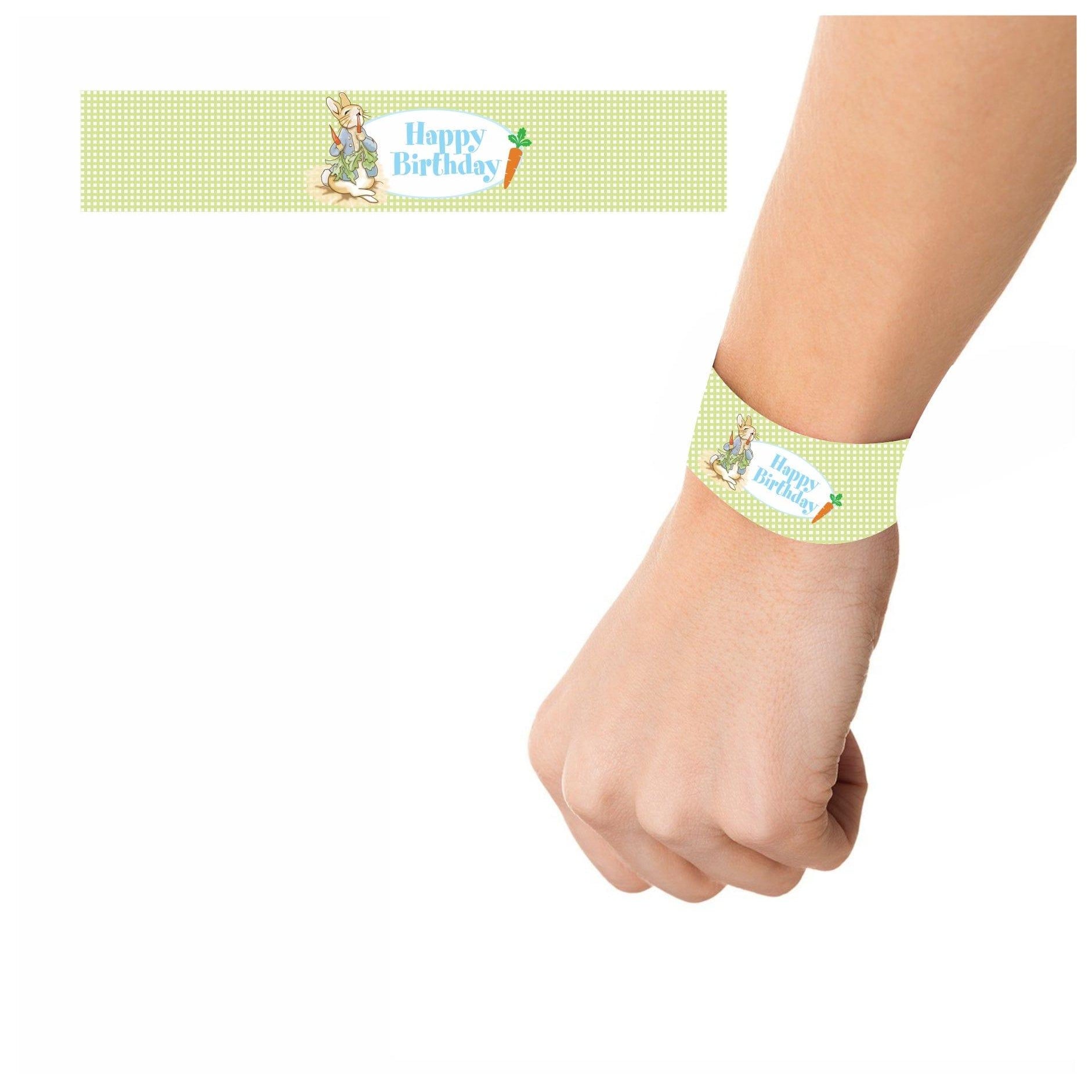 Peter Rabbit Theme Wrist Bands - Pack of 10 THEME PARTIES Pretty UR Party
