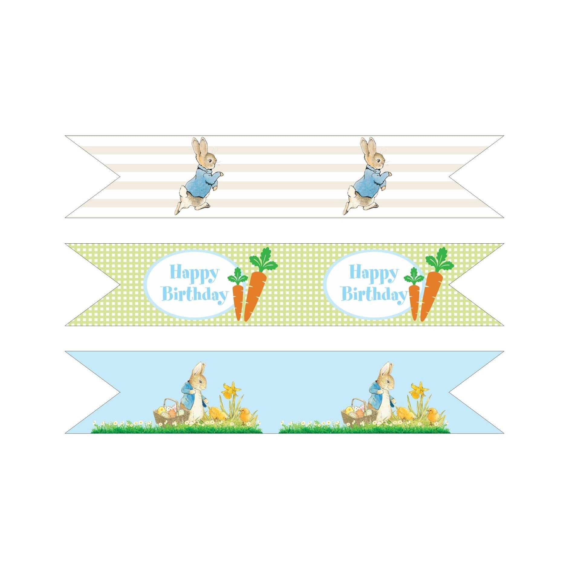 Peter Rabbit Theme Drink Straws THEME PARTIES Pretty UR Party