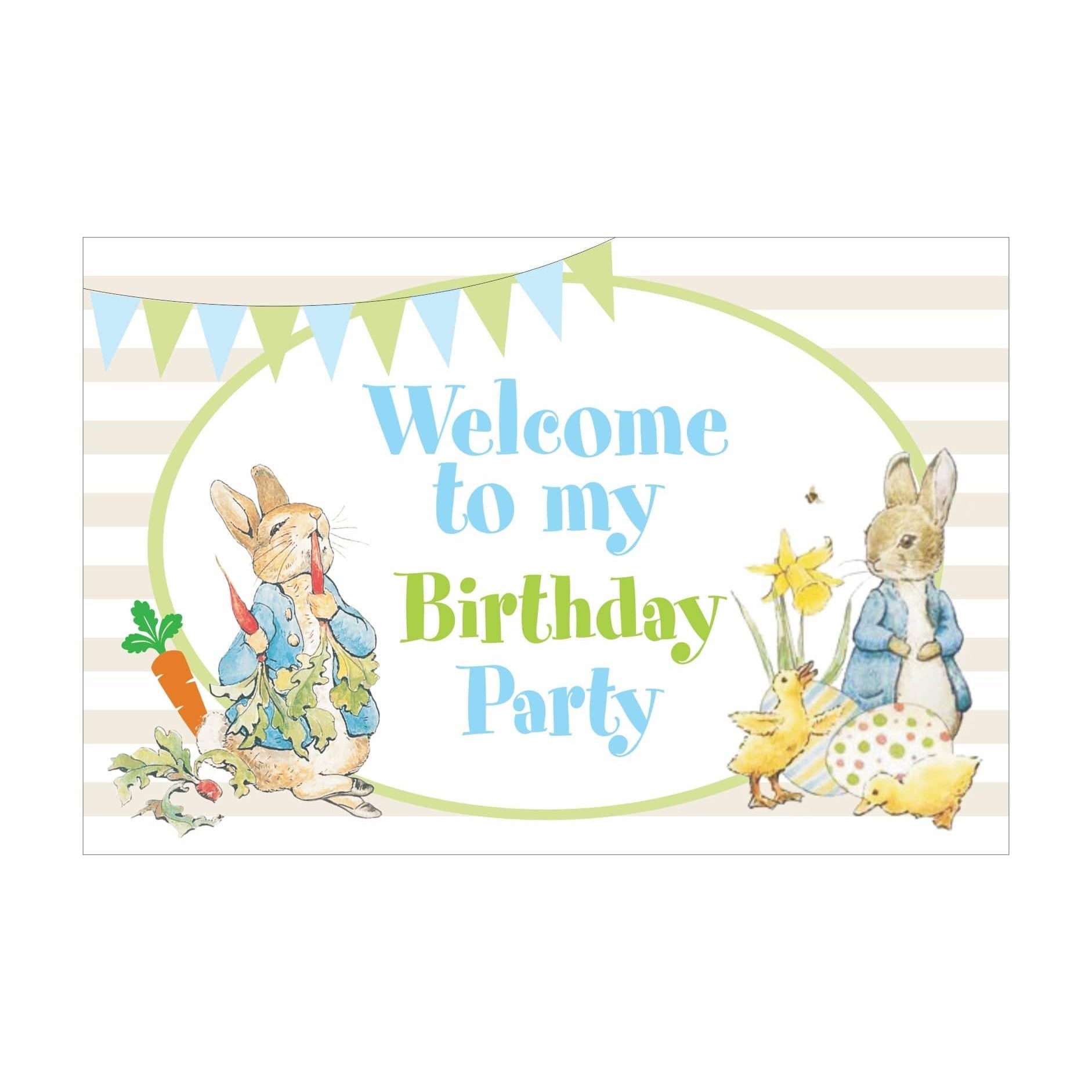 Peter Rabbit Theme Entrance Banner / Door Sign THEME PARTIES Pretty UR Party