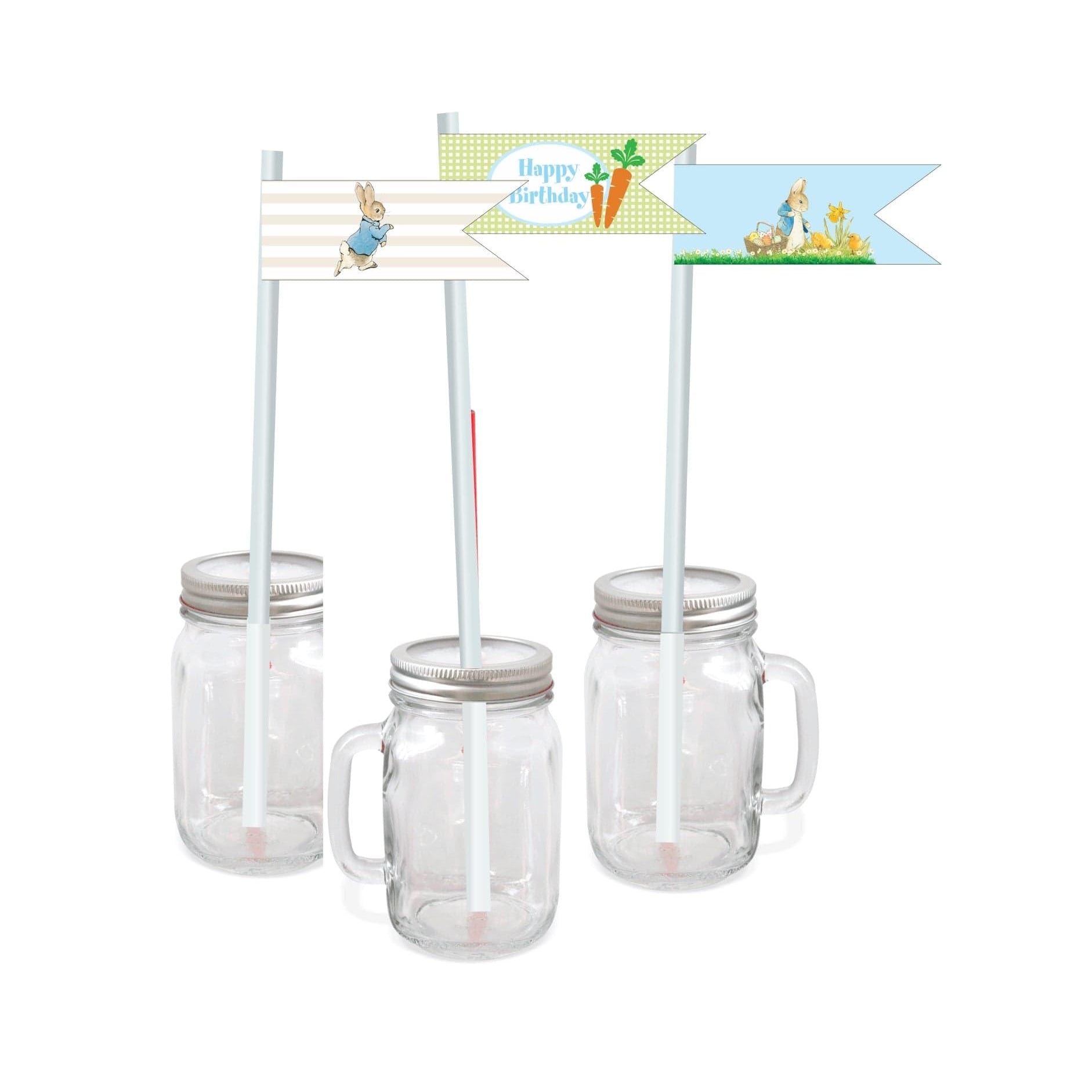 Peter Rabbit Theme Drink Straws THEME PARTIES Pretty UR Party