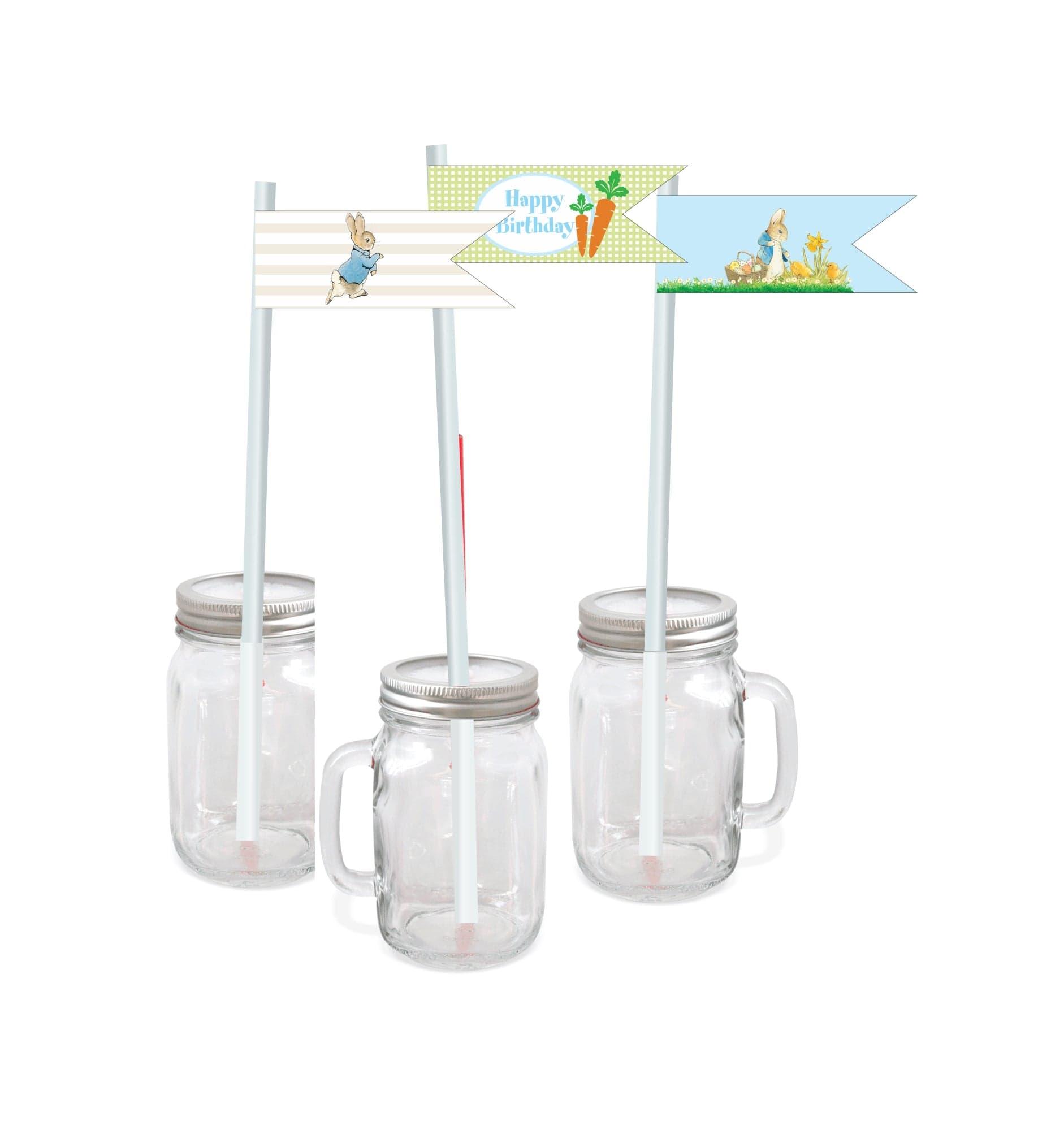 Peter Rabbit Theme Drink Straws THEME PARTIES Pretty UR Party