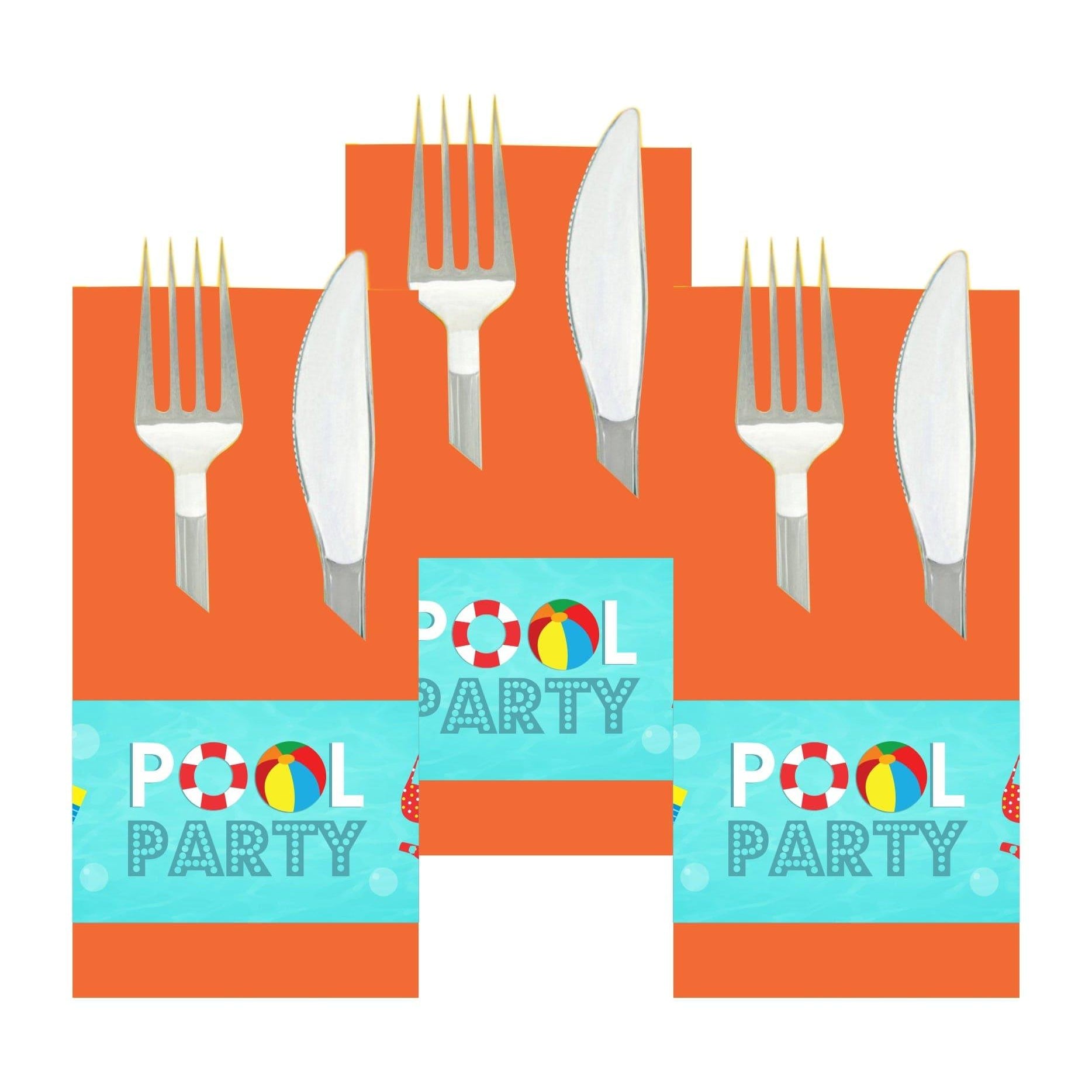 Splash Pool Party Theme Napkin Rings THEME PARTIES Pretty UR Party