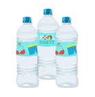 Splash Pool Theme Water Bottle Labels THEME PARTIES Pretty UR Party