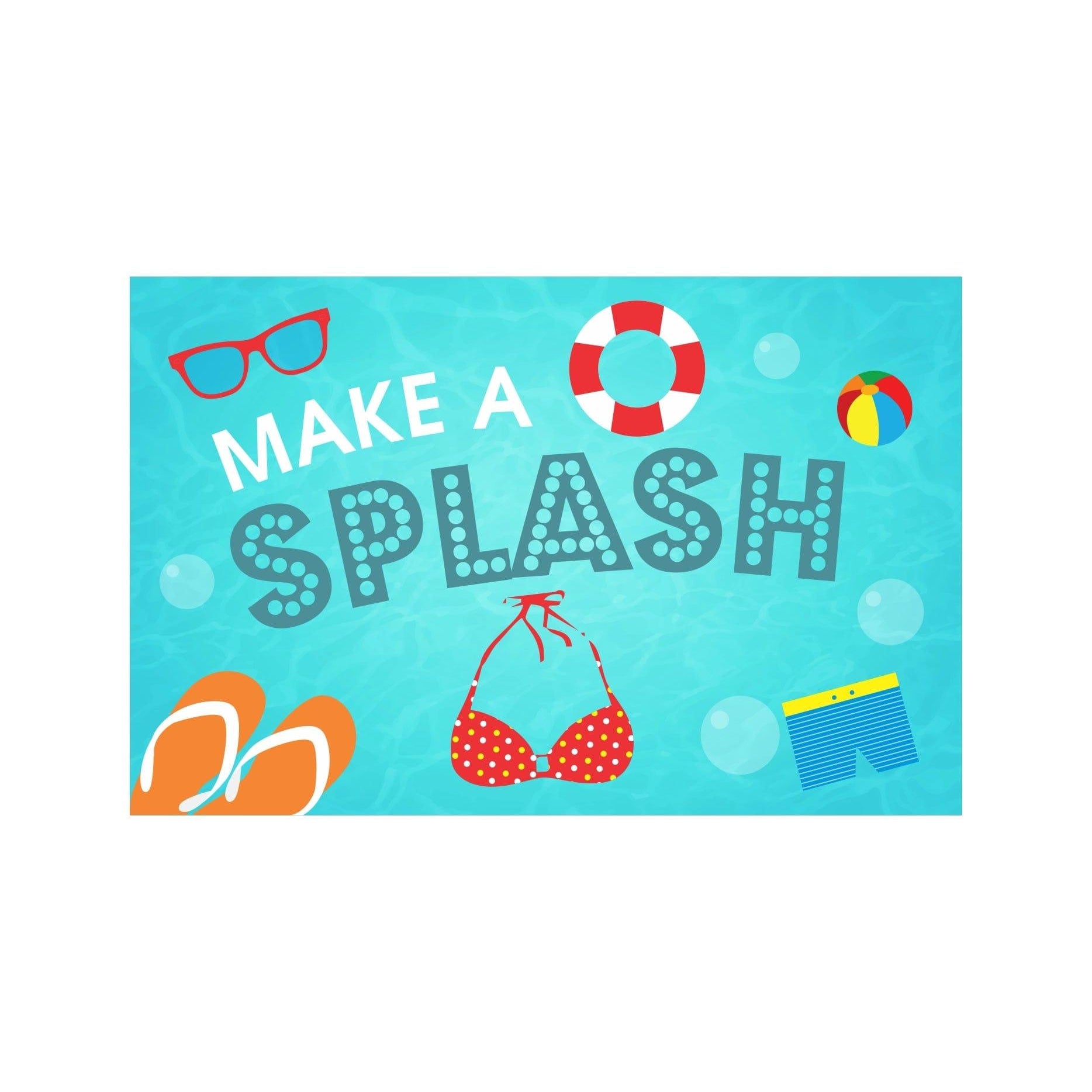 Splash Pool Party Theme Table Mats THEME PARTIES Pretty UR Party