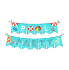 Splash Pool Party Theme Bunting DECORATIONS Pretty UR Party