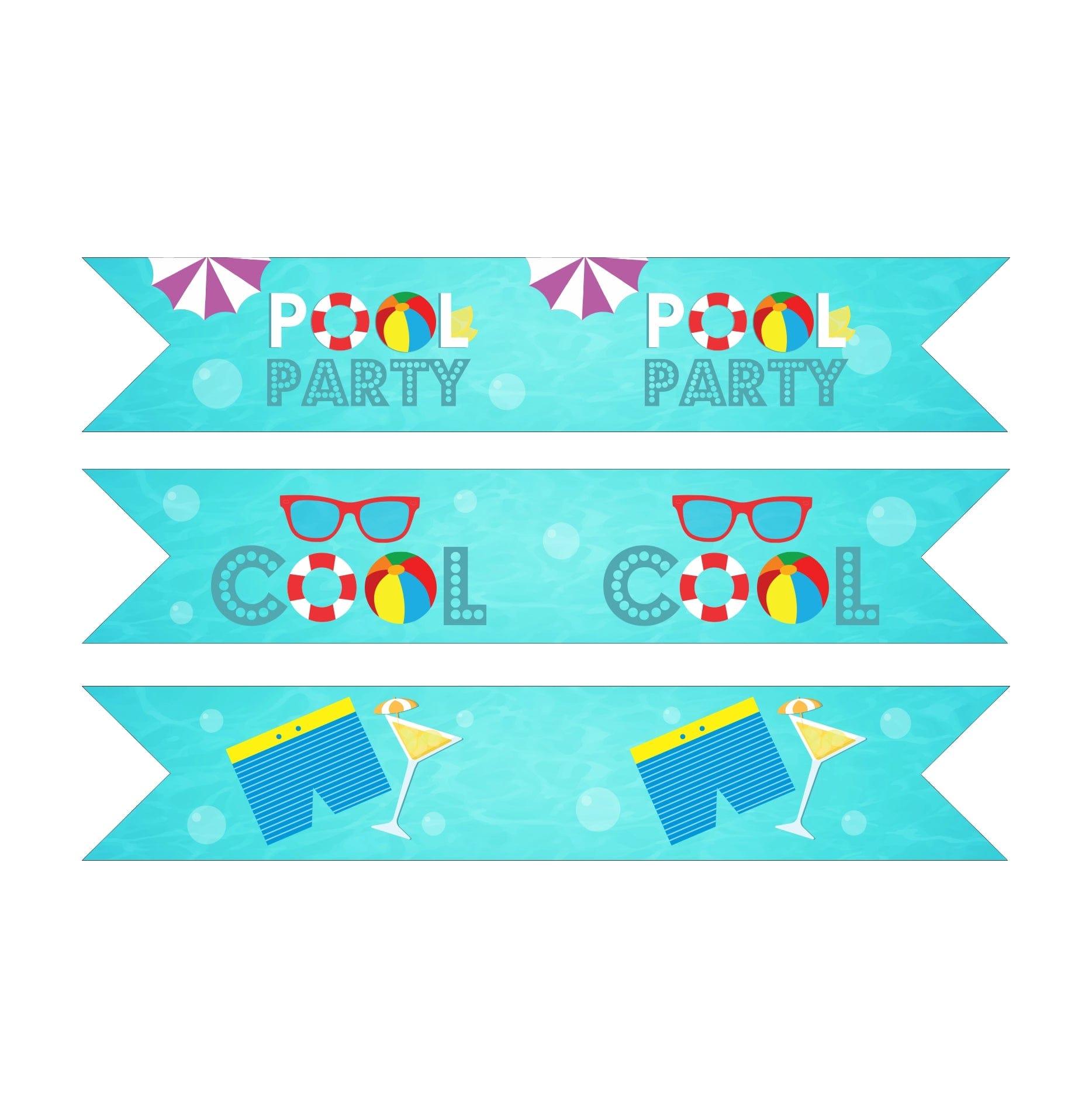 Splash Pool Party Theme Drink Straws THEME PARTIES Pretty UR Party