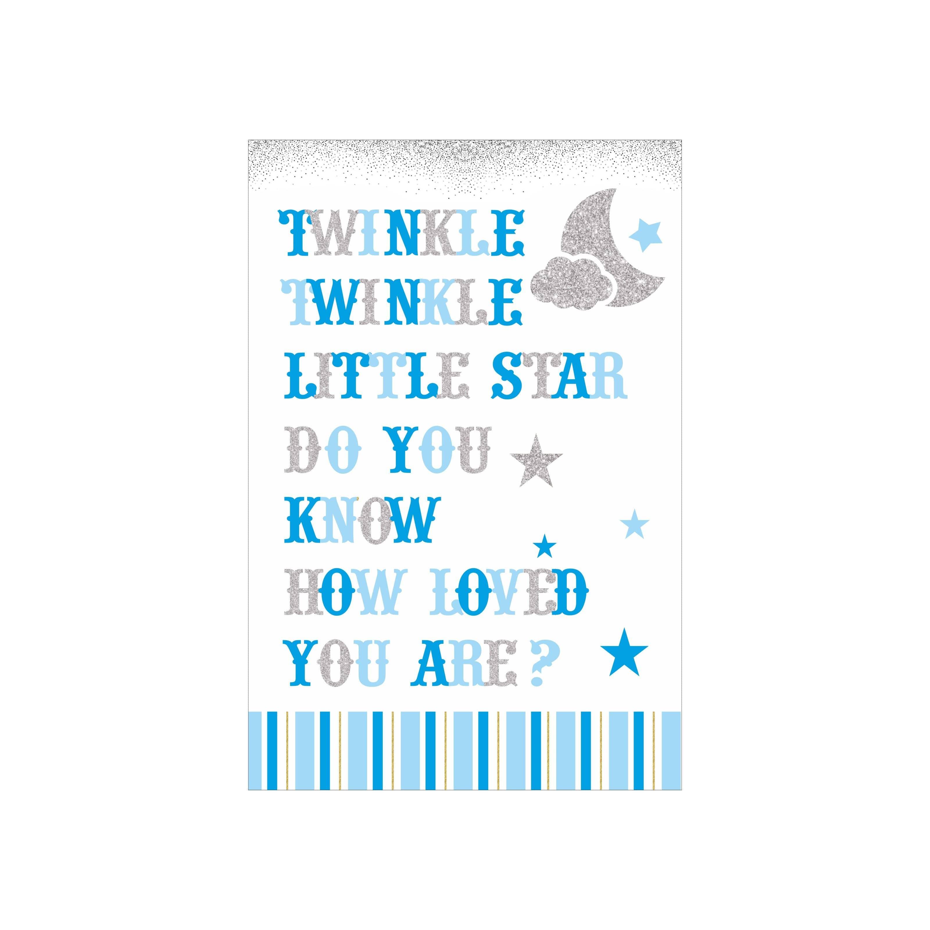 Twinkle Twinkle Little Star Boy Poster 01 THEME PARTIES Pretty UR Party
