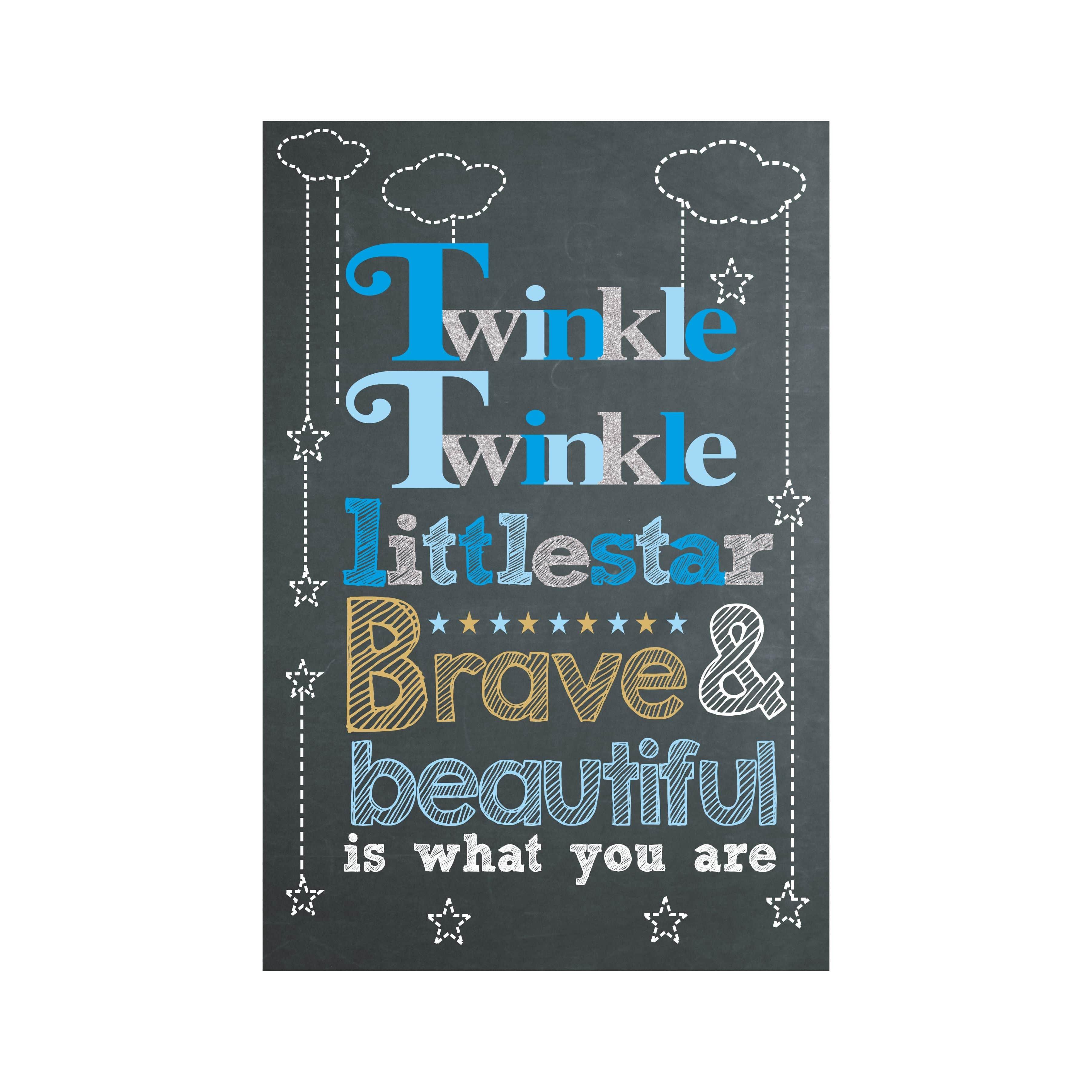 Twinkle Twinkle Little Star Boy Poster 02 THEME PARTIES Pretty UR Party