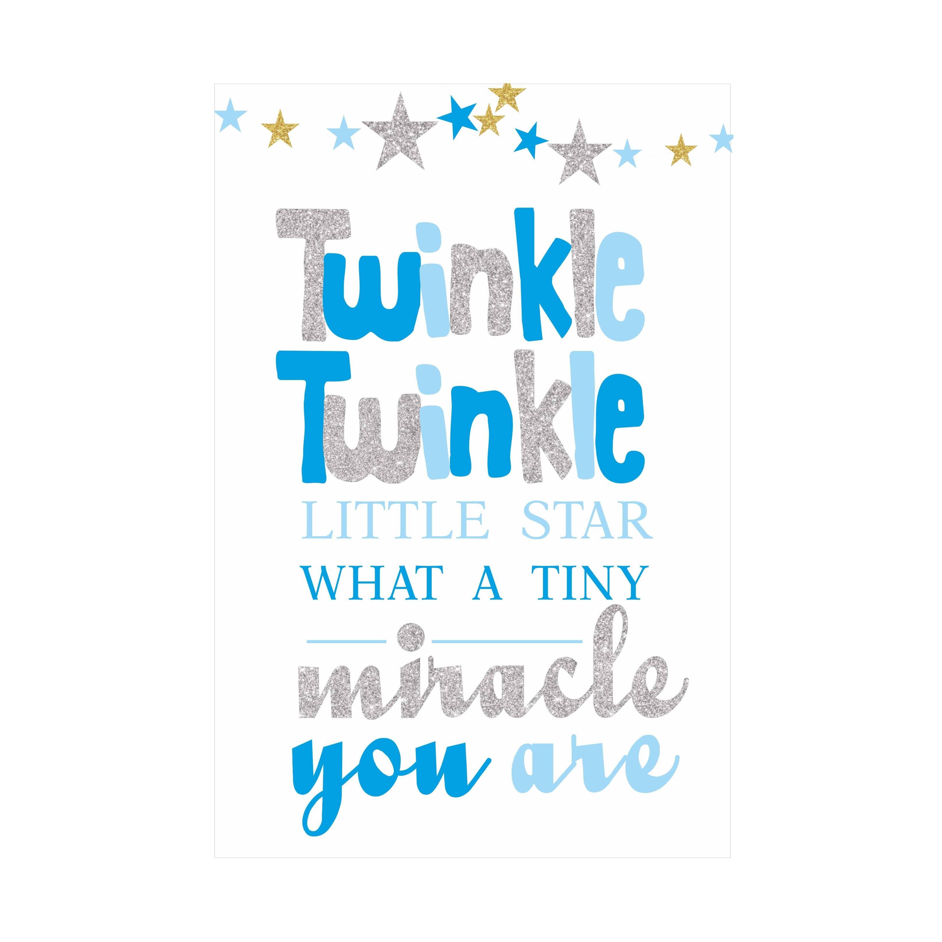Twinkle Twinkle Little Star Boy Poster 04 THEME PARTIES Pretty UR Party
