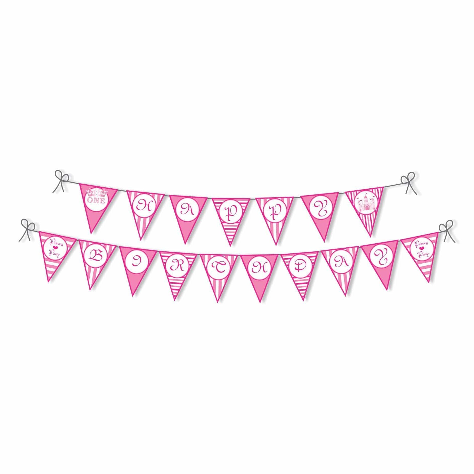 Princess 1st Bunting THEME PARTIES Pretty UR Party