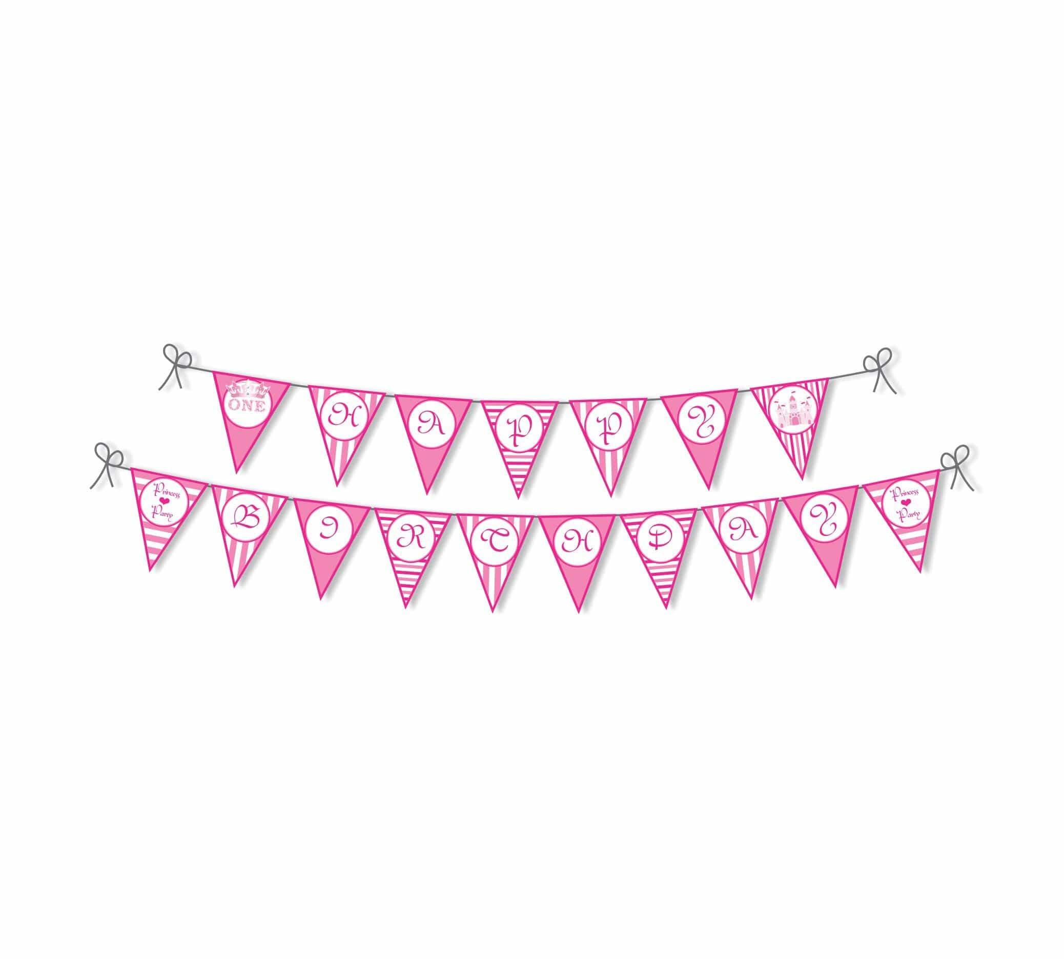 Princess 1st Bunting THEME PARTIES Pretty UR Party