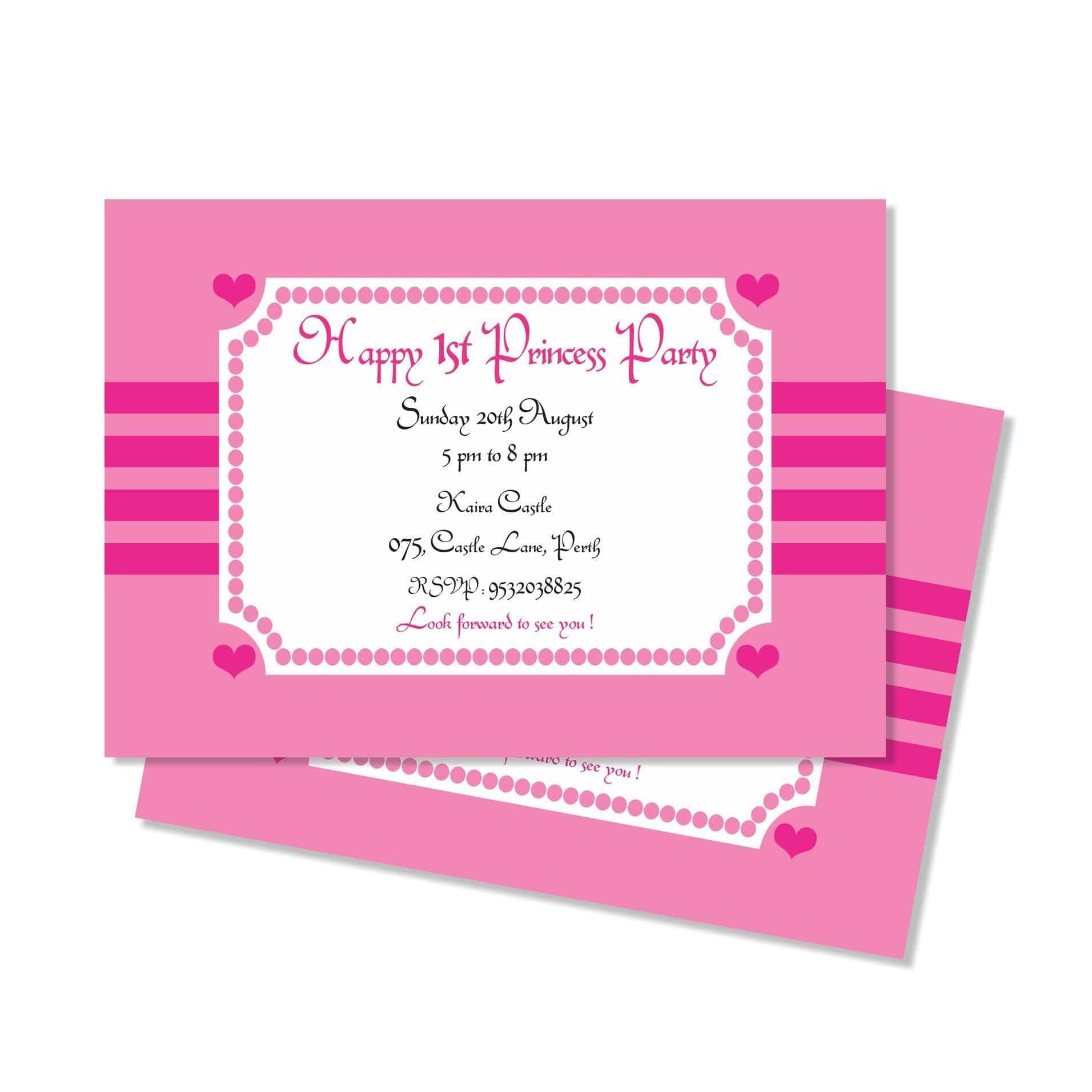 Princess 1st Invitations THEME PARTIES Pretty UR Party