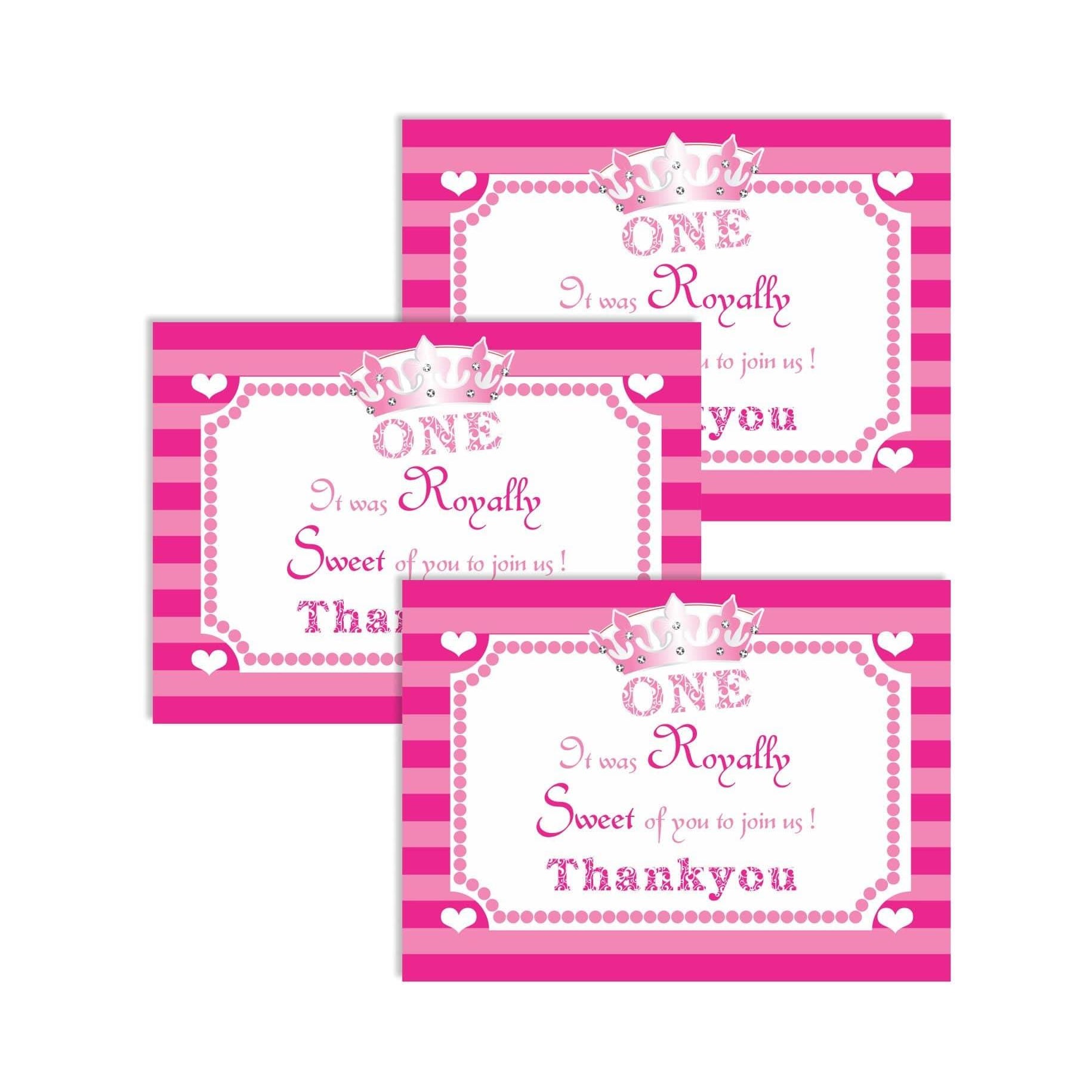 Princess 1st Thank you Tags THEME PARTIES Pretty UR Party