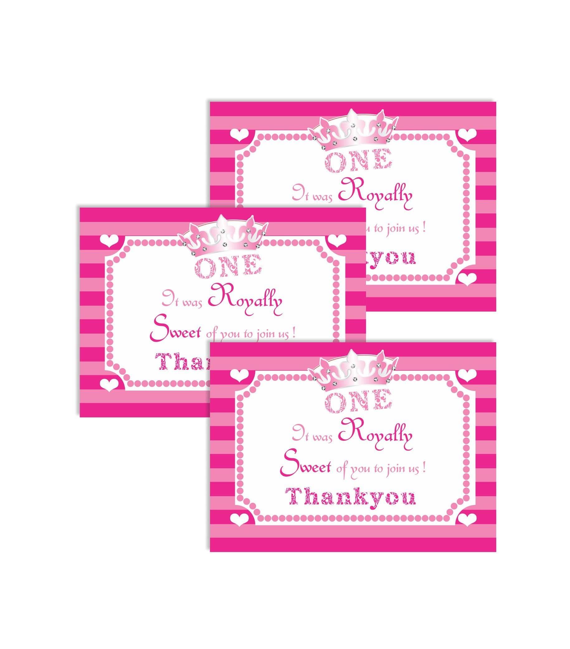 Princess 1st Thank you Tags THEME PARTIES Pretty UR Party