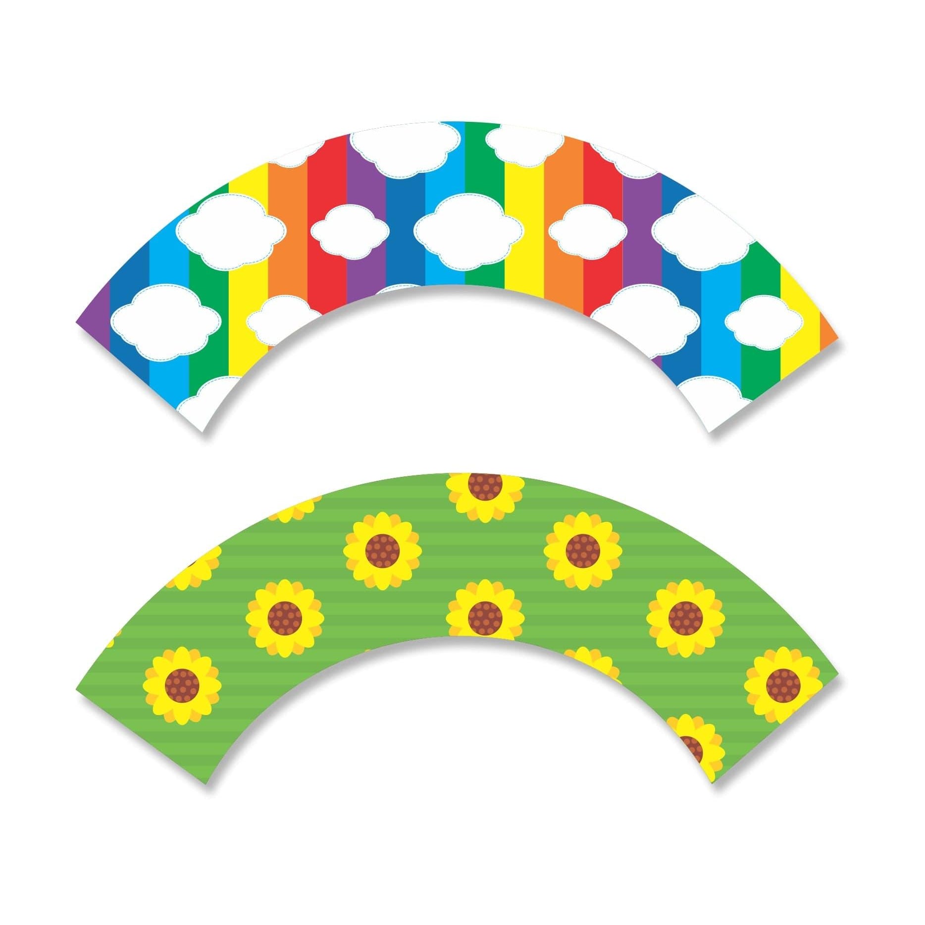 Rainbow Themed Cupcake Wrappers THEME PARTIES Pretty UR Party