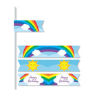 Rainbow Themed Drink Straws THEME PARTIES Pretty UR Party