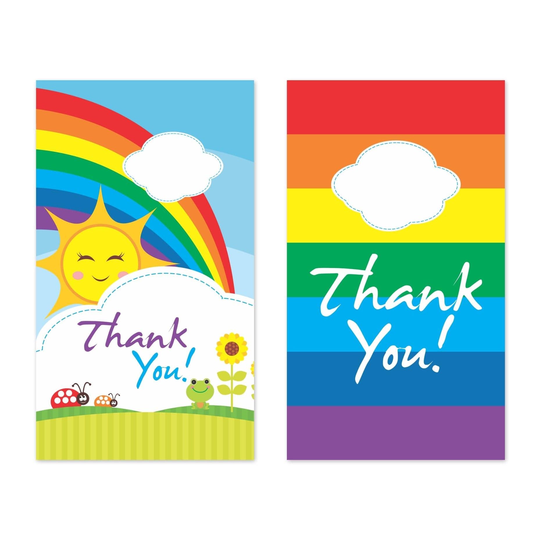 Rainbow Themed Thank you Tags THEME PARTIES Pretty UR Party