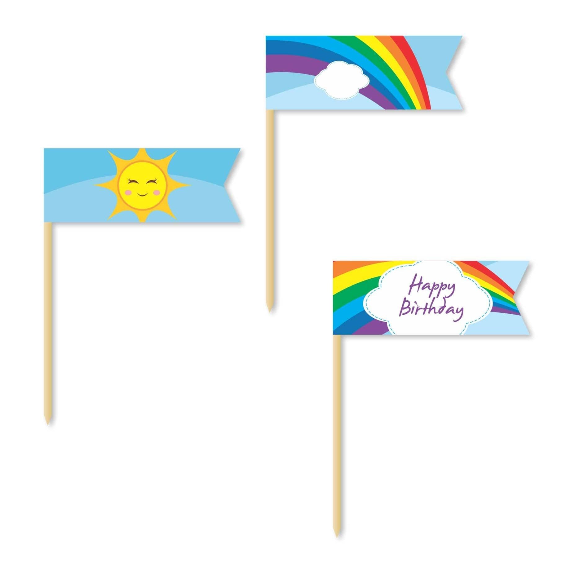 Rainbow Themed Picks THEME PARTIES Pretty UR Party