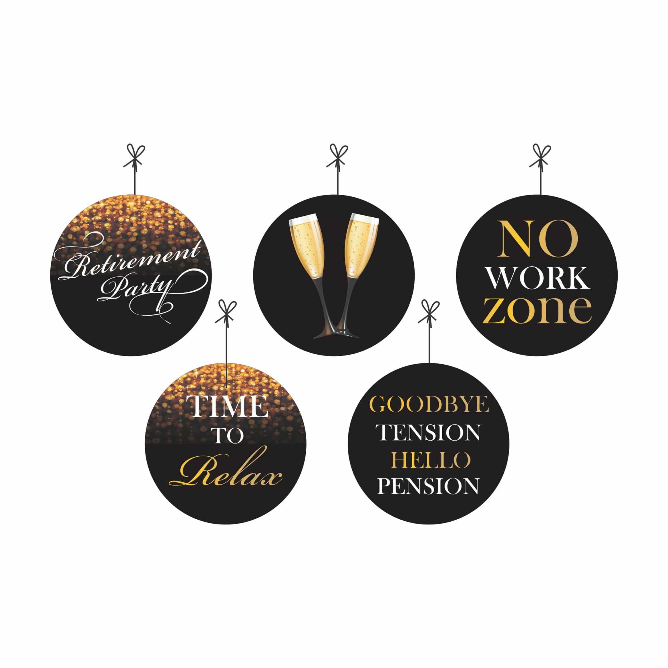 Retirement Theme Danglers ALL PARTY SUPPLIES Pretty UR Party