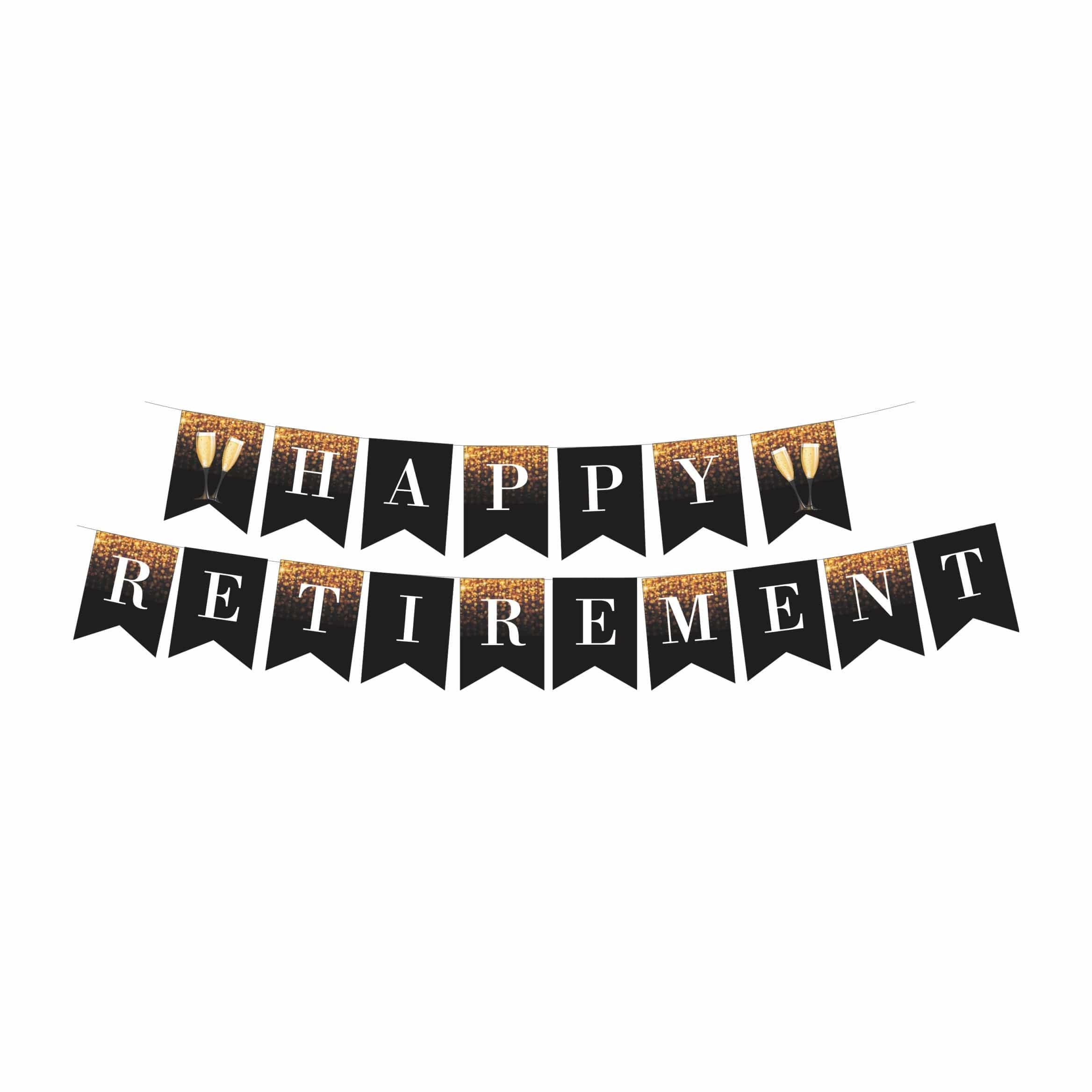 Retirement Theme Bunting DECORATIONS Pretty UR Party