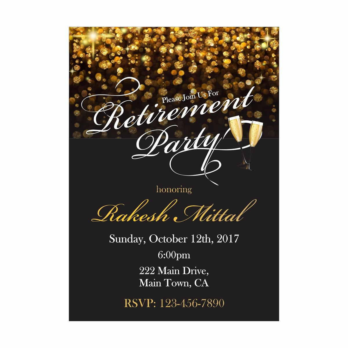 Retirement Theme E-Invitations