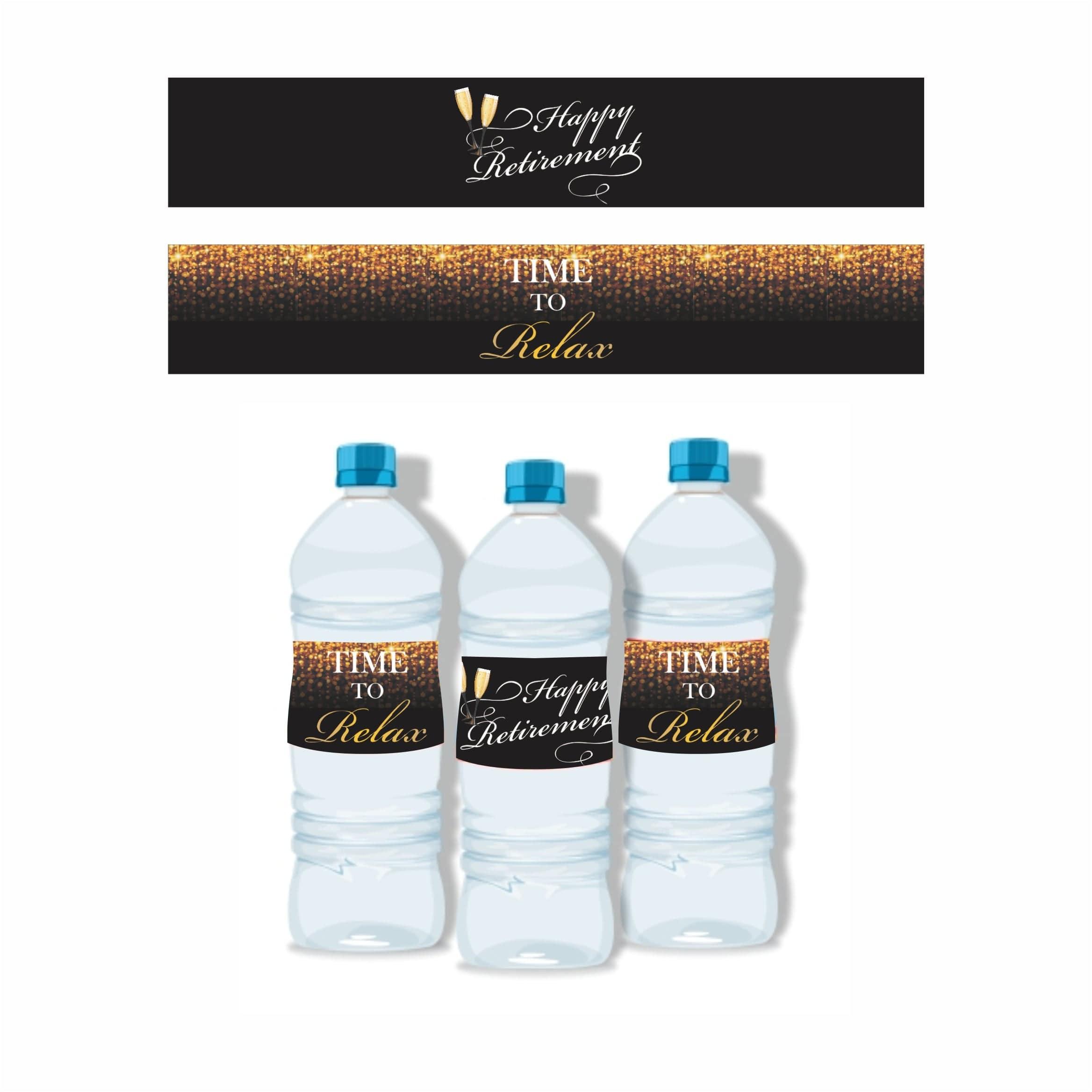 Retirement Theme Water Bottle Labels ALL PARTY SUPPLIES Pretty UR Party