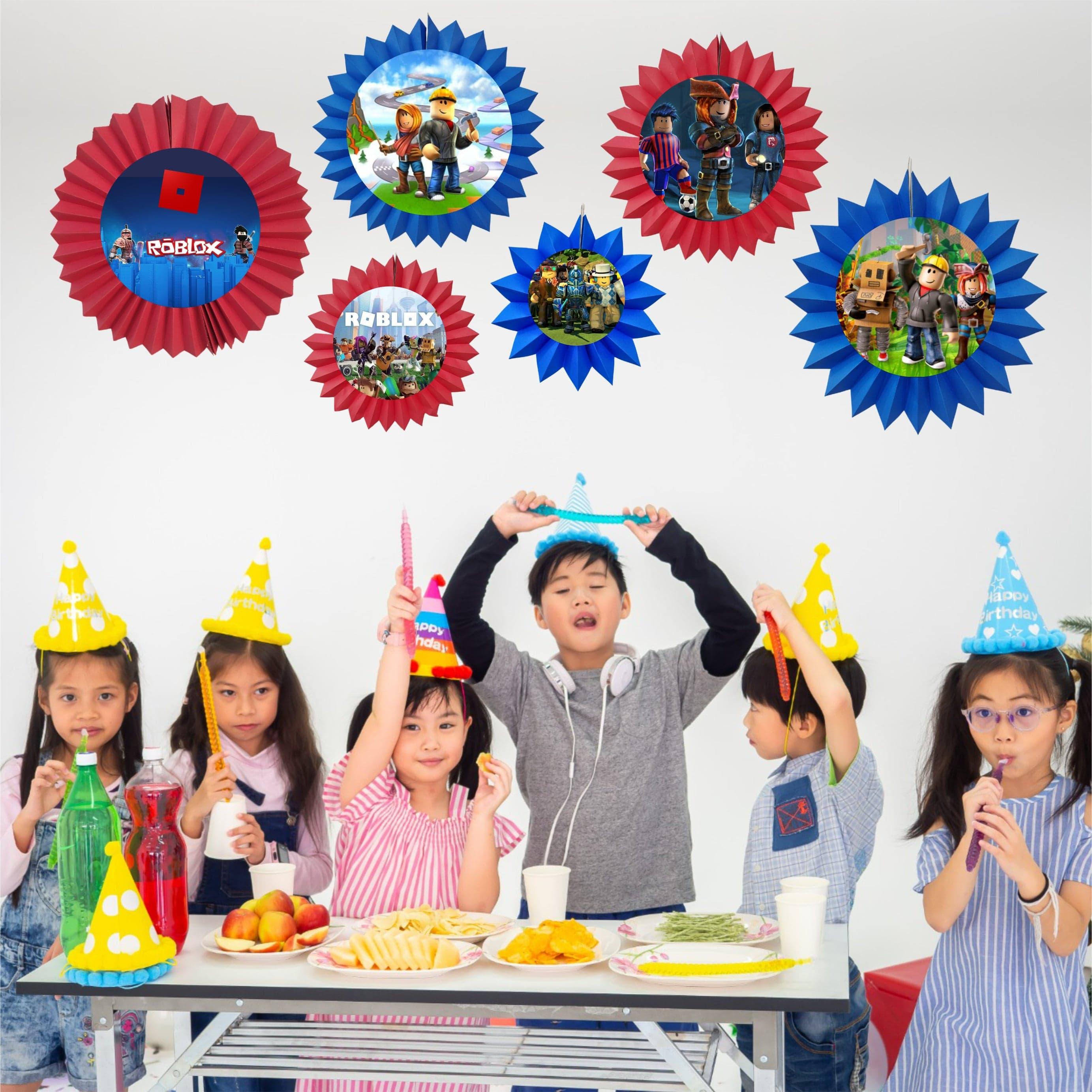 Roblox Paper Fans - Set of 6 DECORATIONS Pretty UR Party