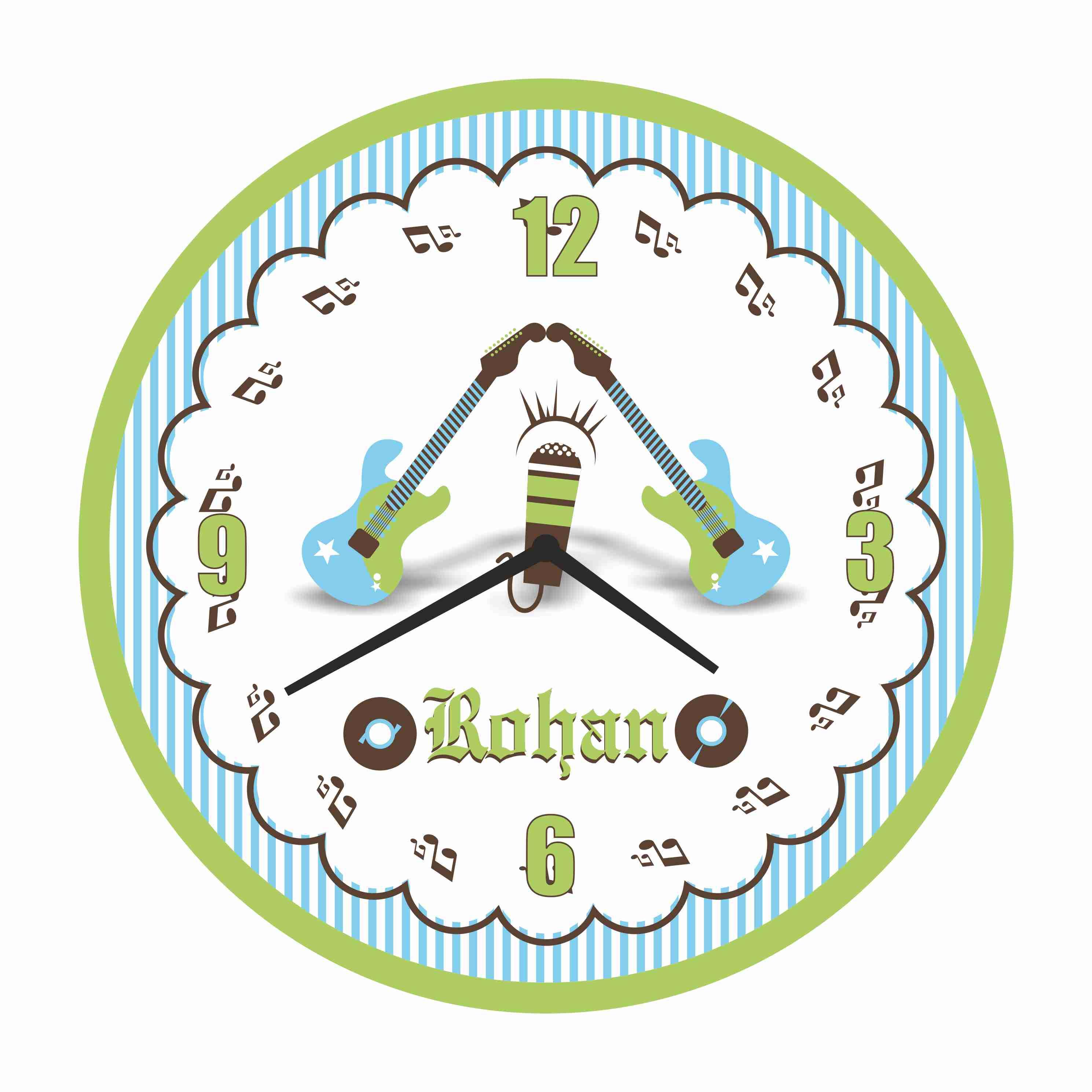 Personalised Rockstar Clock THEME PARTIES Pretty UR Party