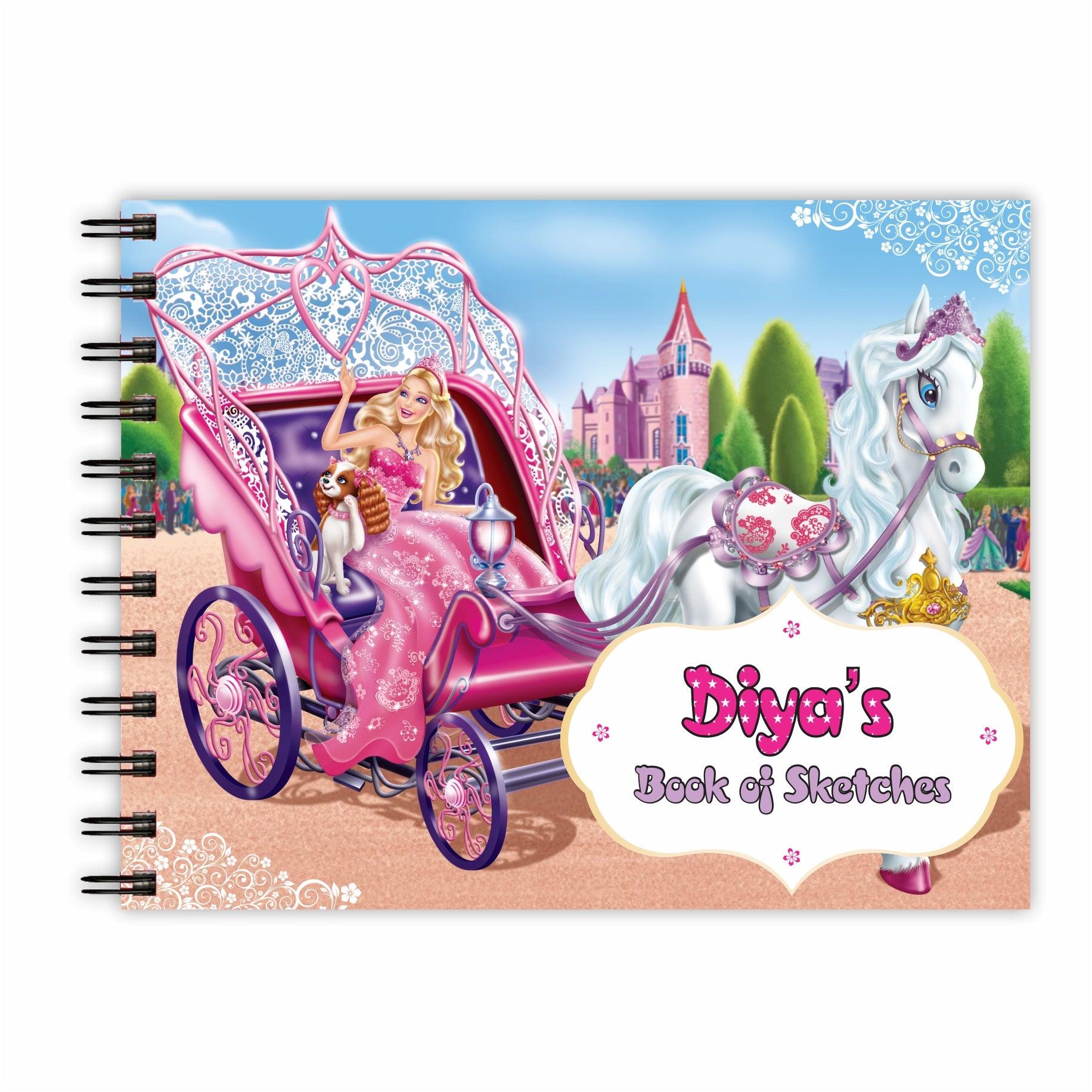 Barbie Rockstar themed Personalised Sketchbook PERSONALISED Pretty UR Party