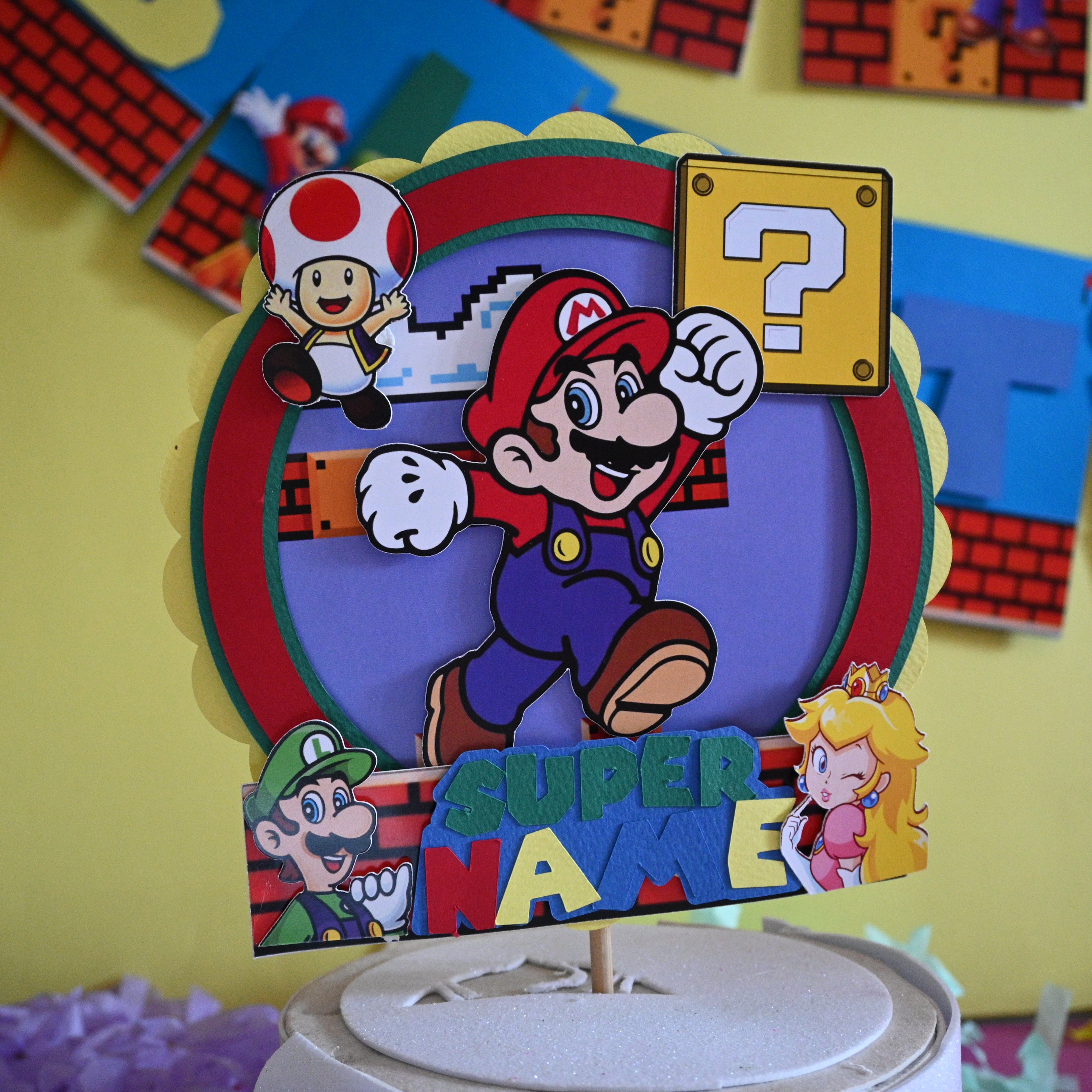 Handcrafted Mario themed Birthday Party Pack Handcrafted Mario themed Birthday Party Pack