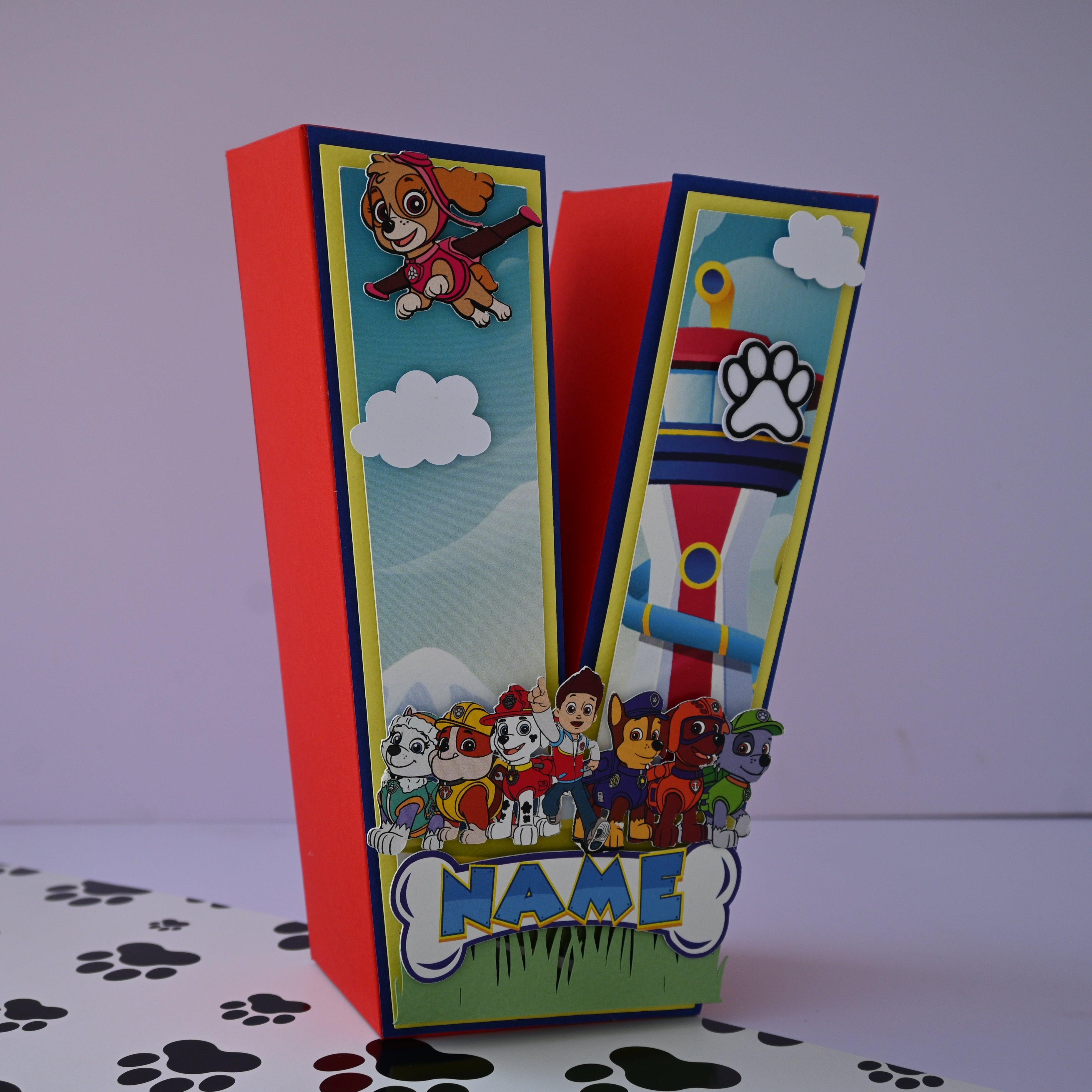 Paw Patrol 3D Letter / Number HANDCRAFTED PRETTY UR PARTY