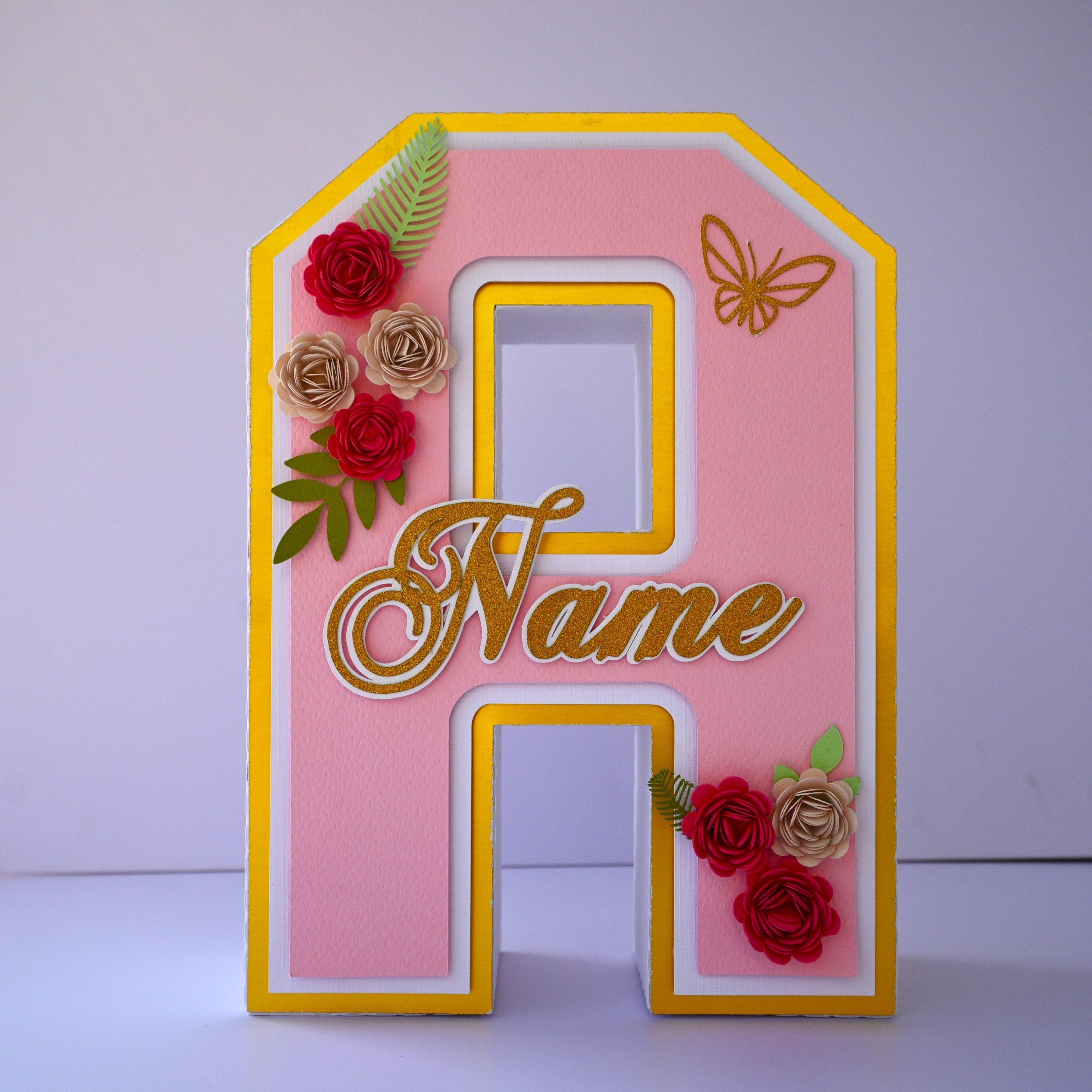 Floral 3D Letter / Number HANDCRAFTED PRETTY UR PARTY