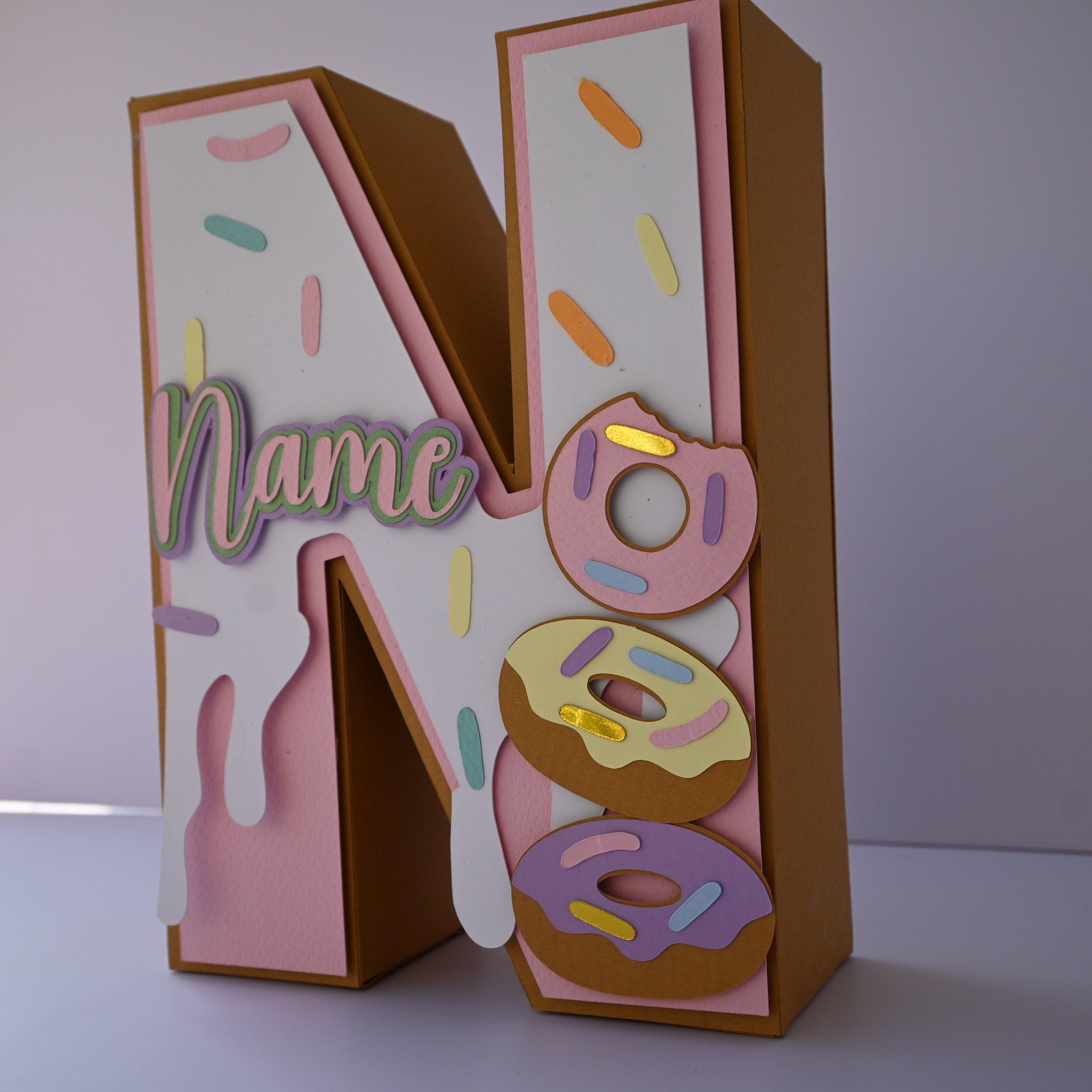 Donut 3D Letter / Number HANDCRAFTED PRETTY UR PARTY