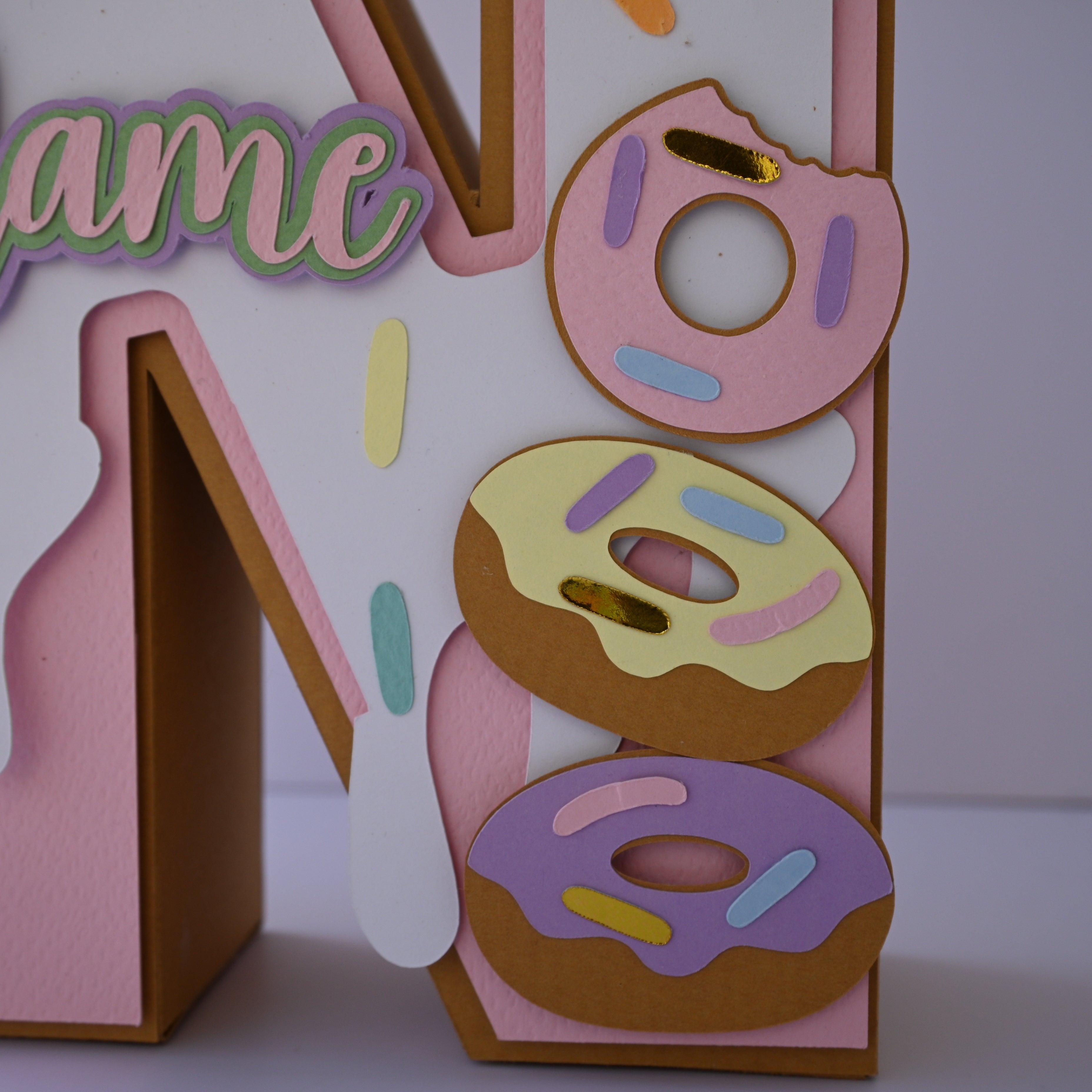 Donut 3D Letter / Number HANDCRAFTED PRETTY UR PARTY