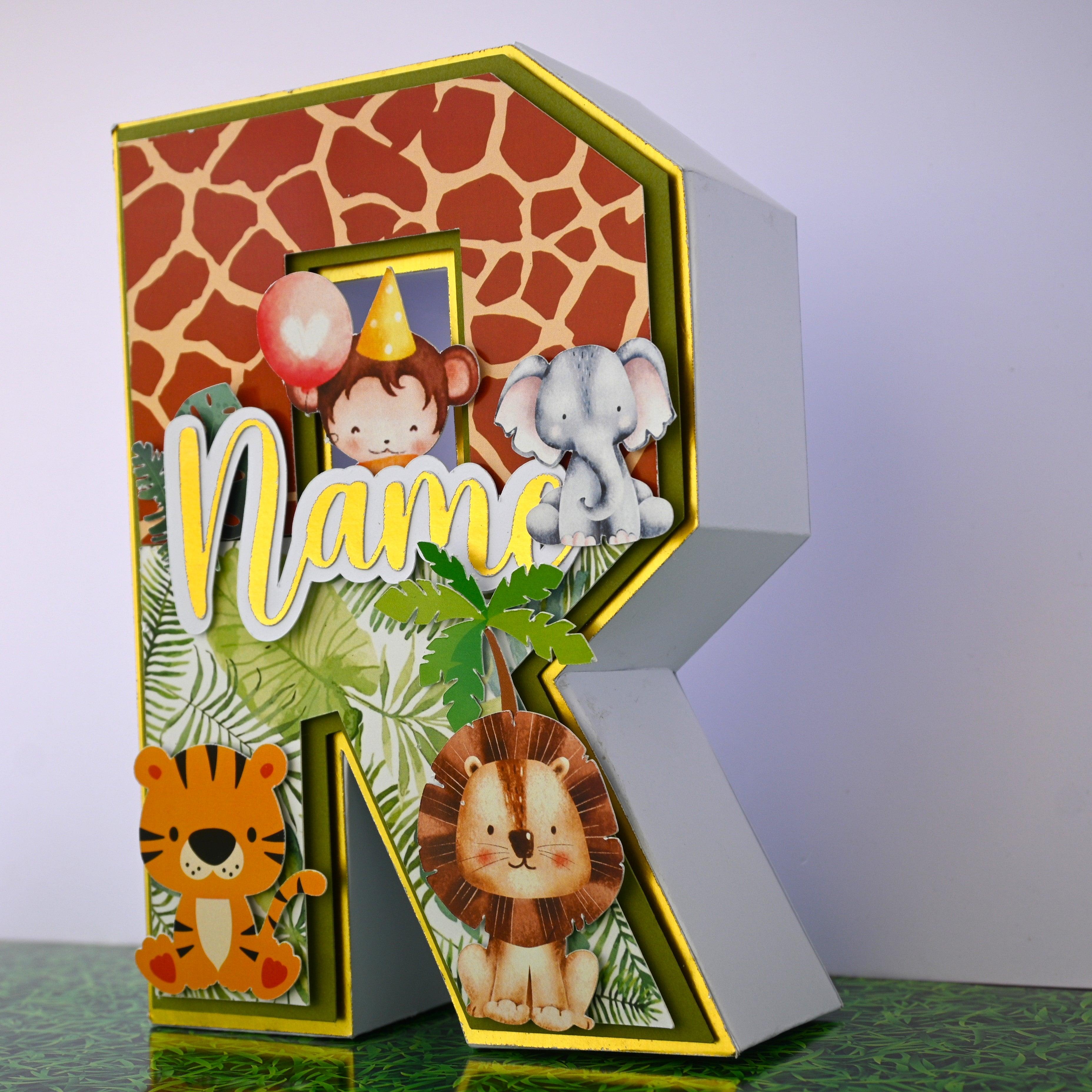Jungle 3D Letter / Number HANDCRAFTED PRETTY UR PARTY