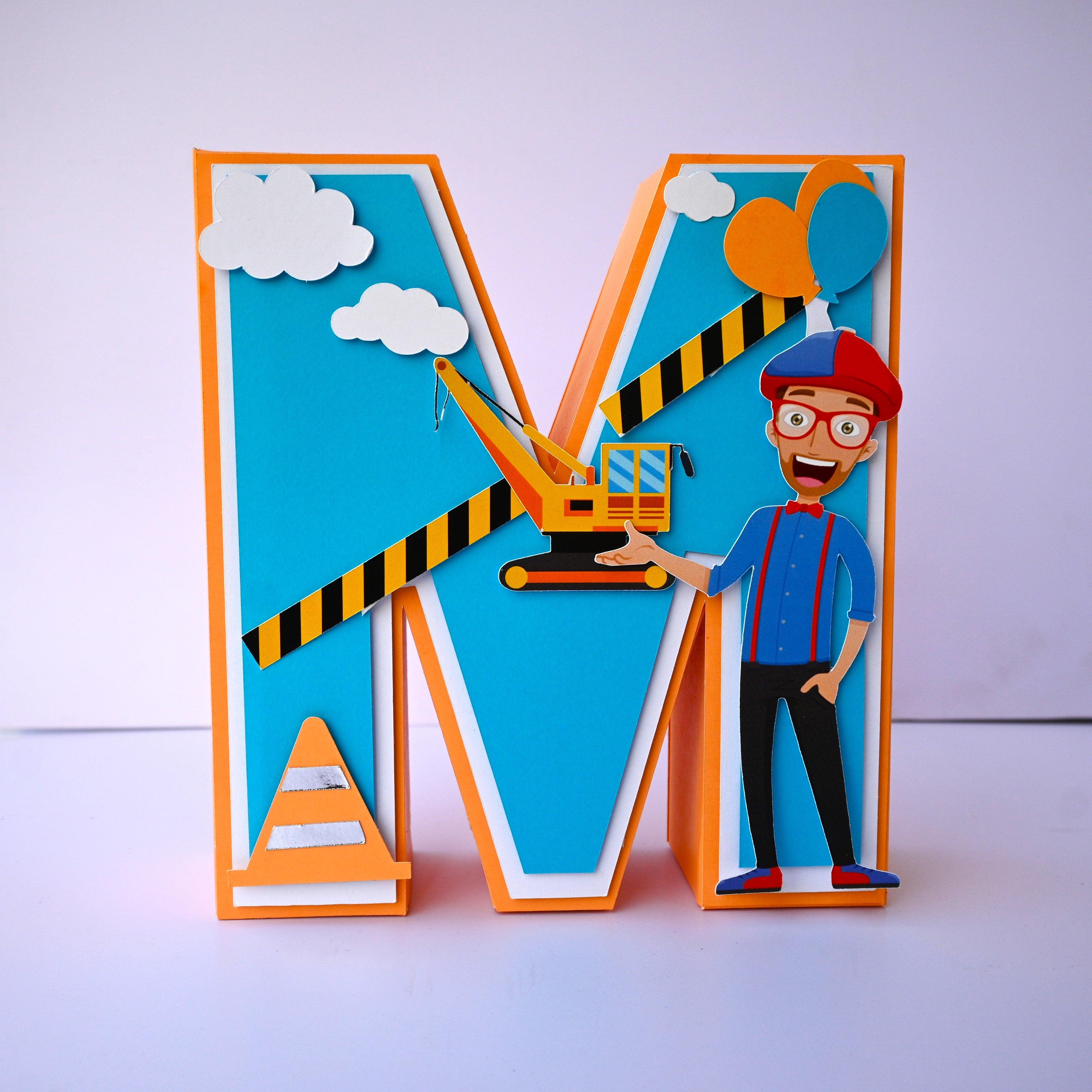 Blippi 3D Letter / Number HANDCRAFTED PRETTY UR PARTY
