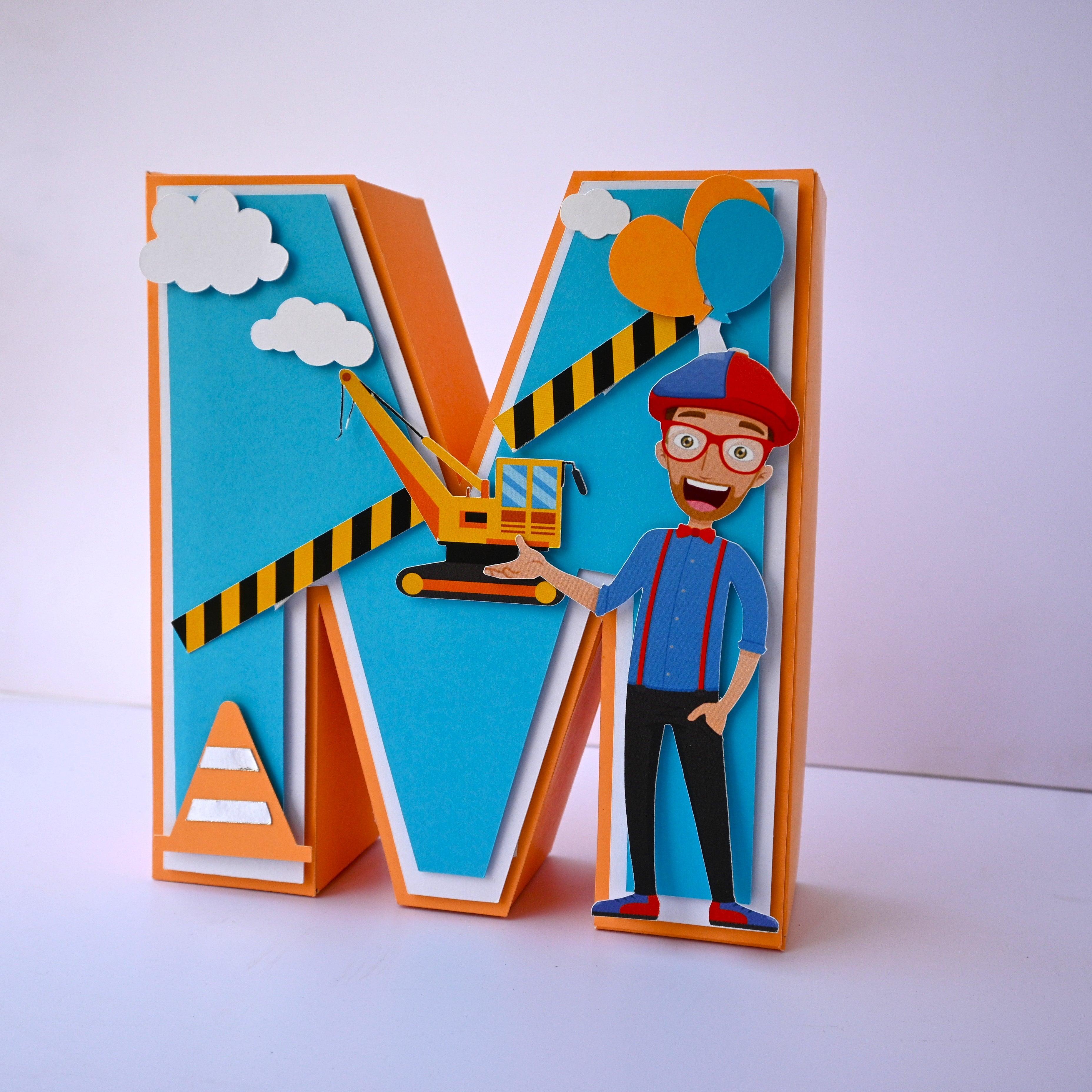 Blippi 3D Letter / Number HANDCRAFTED PRETTY UR PARTY