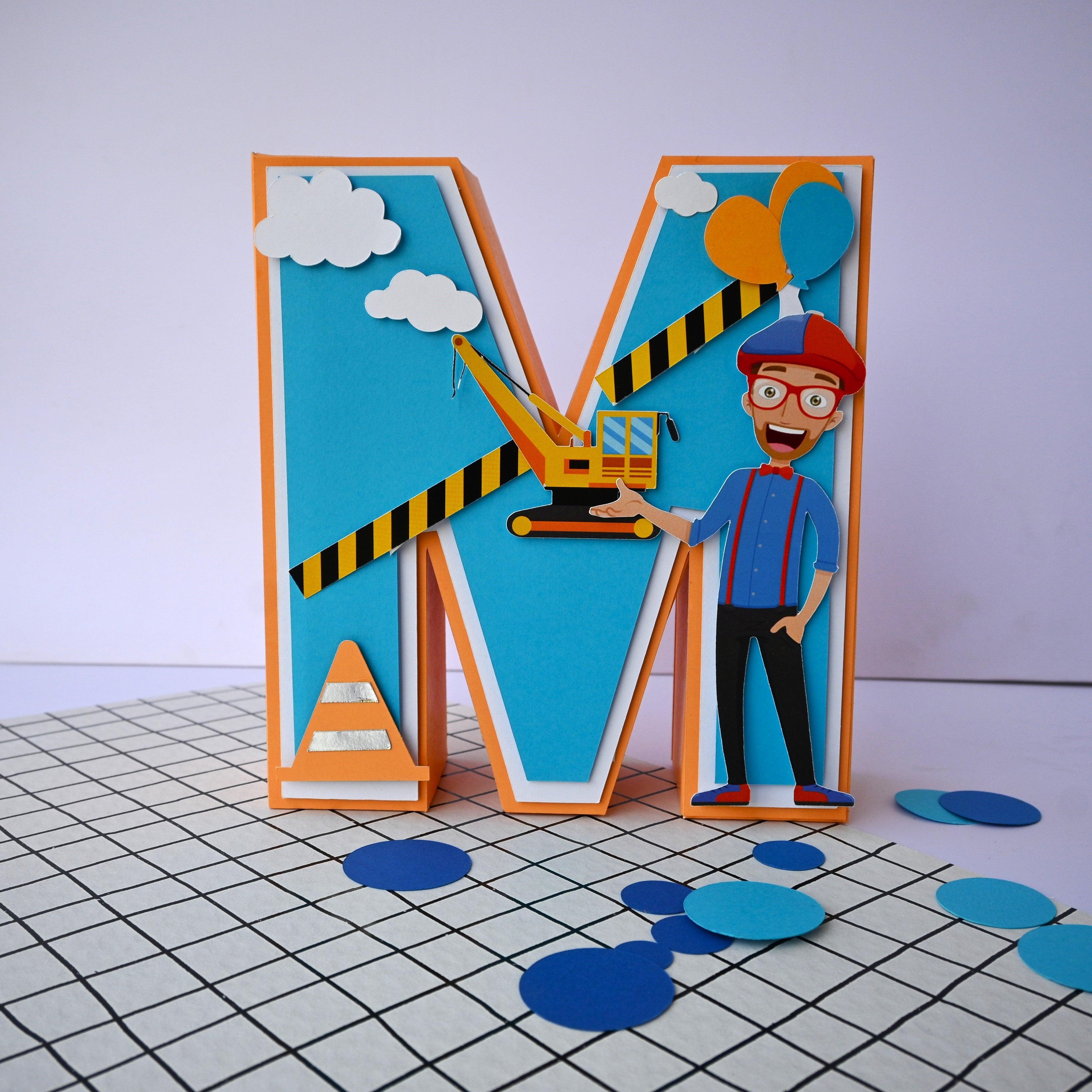 Blippi 3D Letter / Number HANDCRAFTED PRETTY UR PARTY