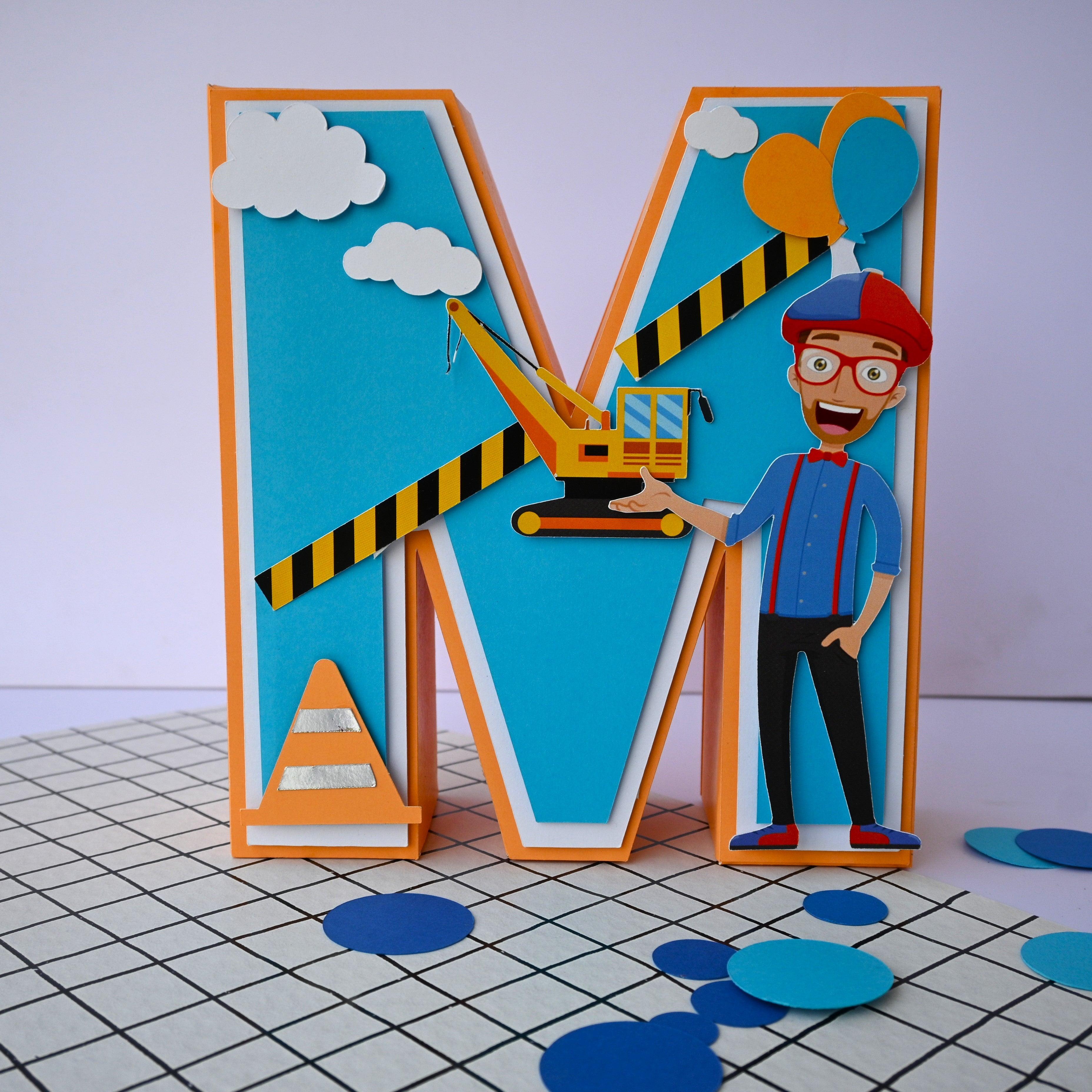 Blippi 3D Letter / Number HANDCRAFTED PRETTY UR PARTY