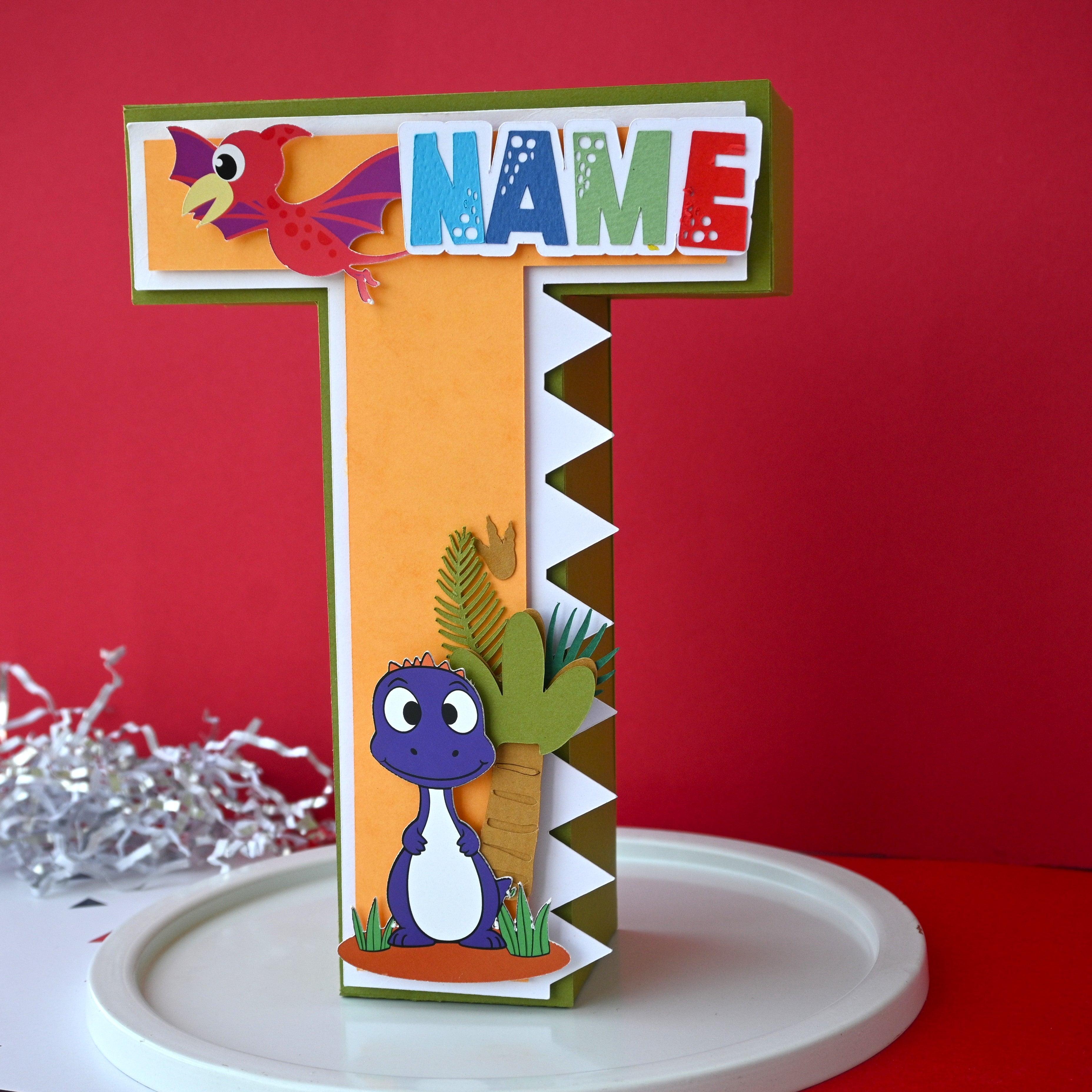 Dinosaur 3D Letter / Number HANDCRAFTED PRETTY UR PARTY