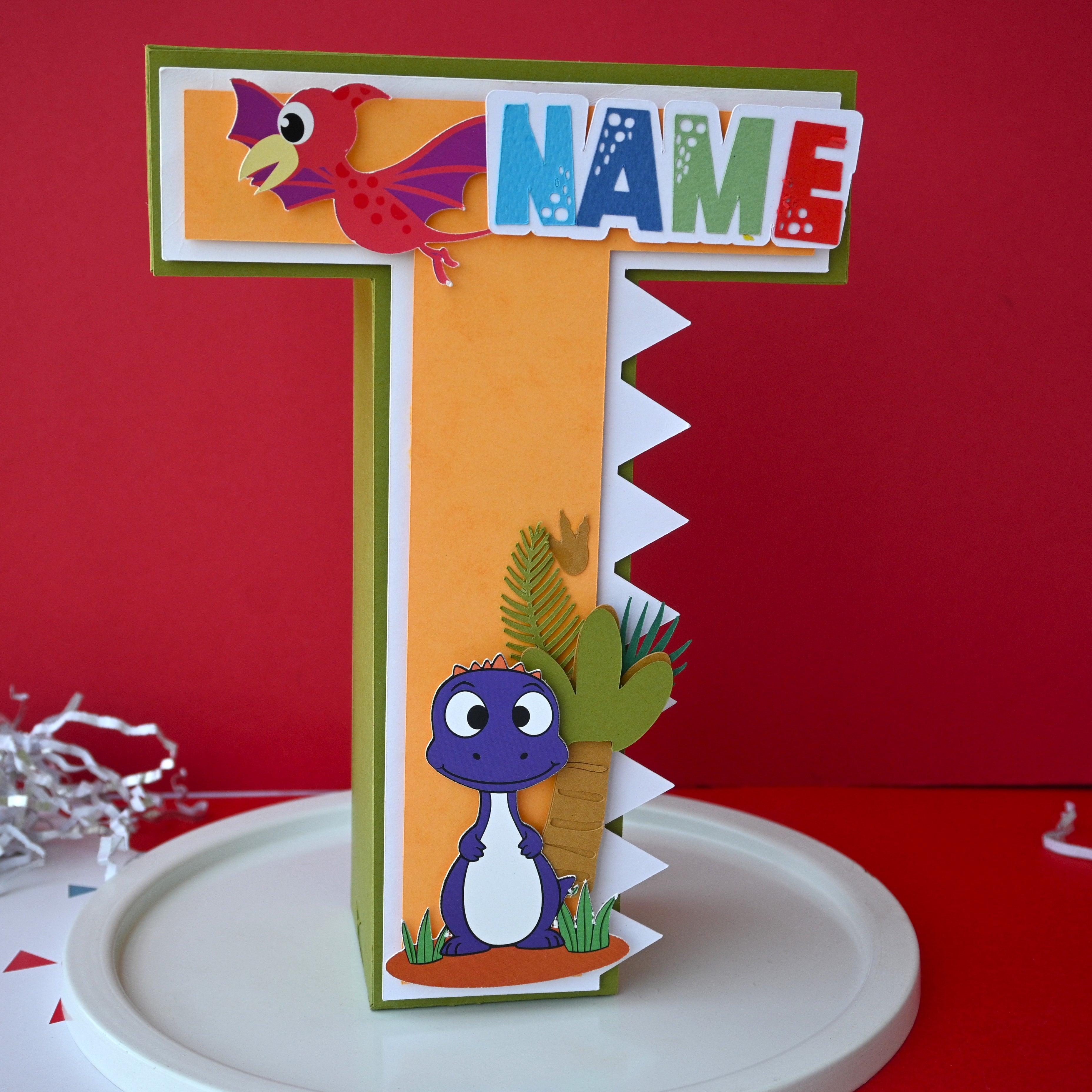 Dinosaur 3D Letter / Number HANDCRAFTED PRETTY UR PARTY